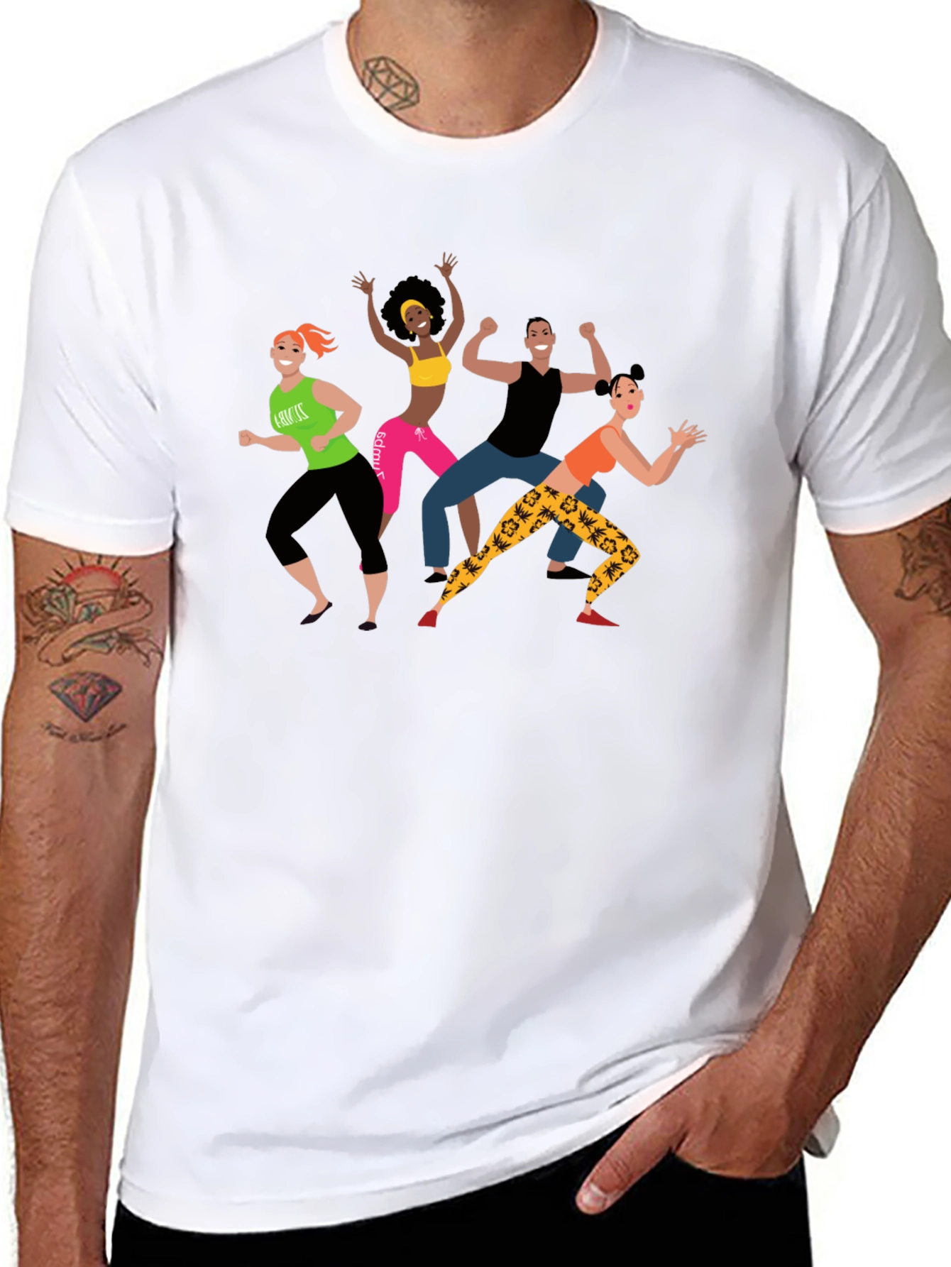 Fun Dance Group Graphic Black T-Shirt