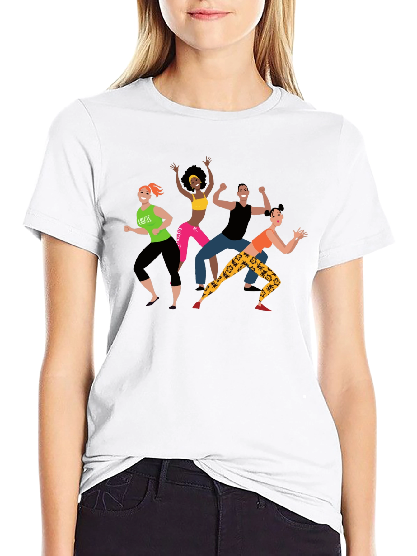 Fun Dance Group Graphic Black T-Shirt