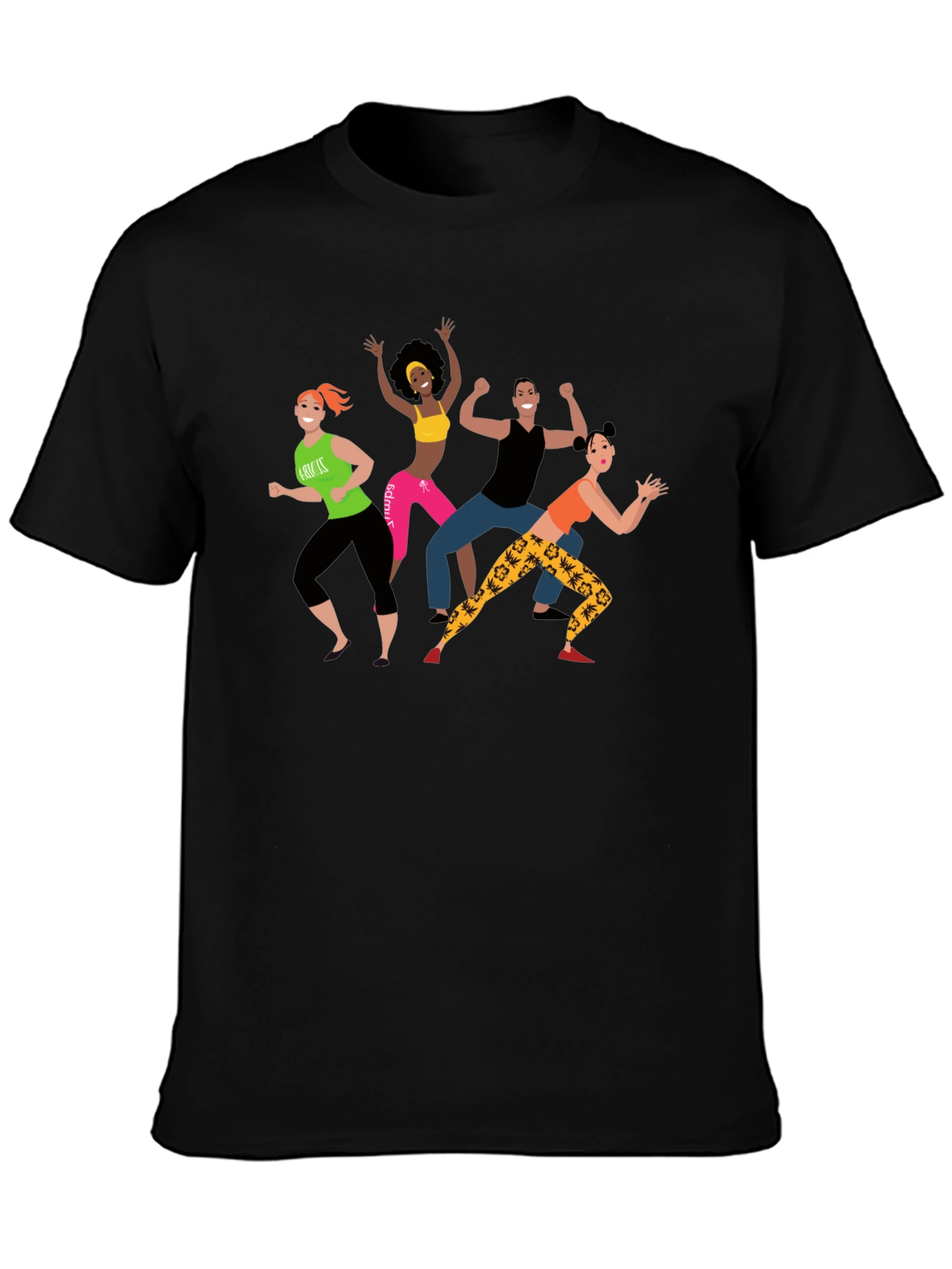 Fun Dance Group Graphic Black T-Shirt