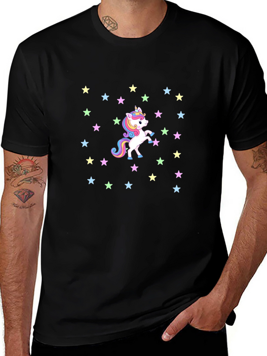 Unicorn Starry Black T-Shirt
