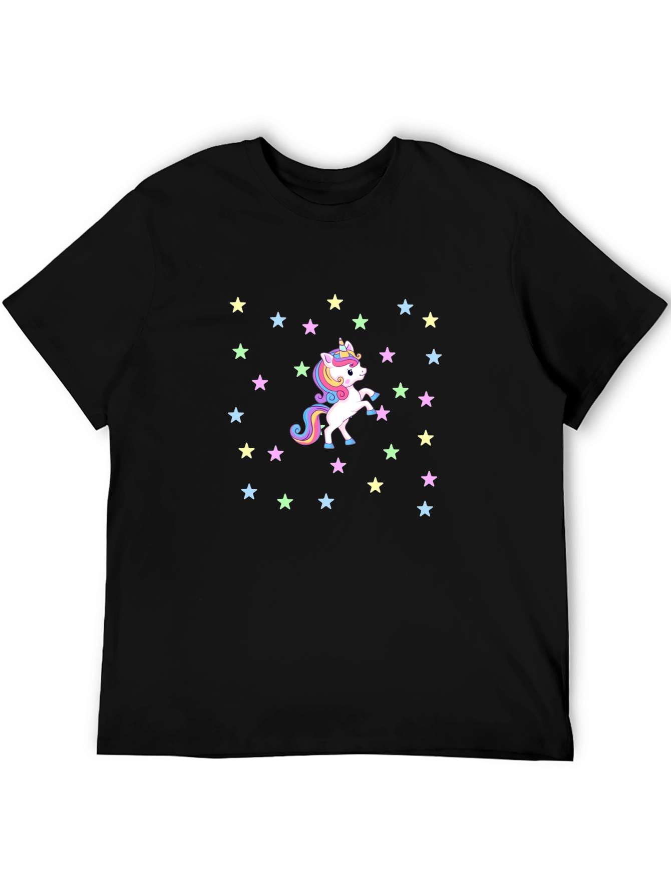 Unicorn Starry Black T-Shirt
