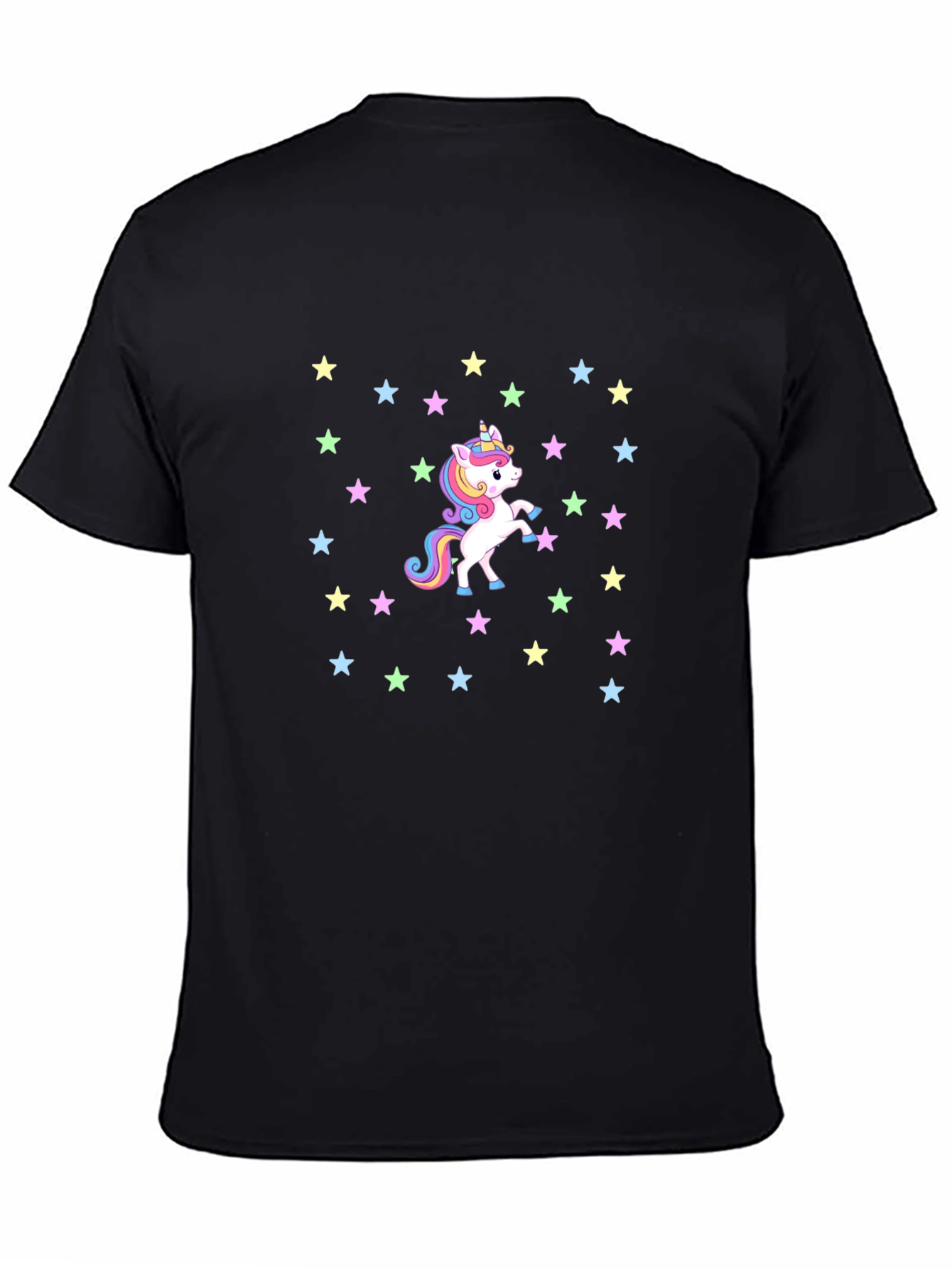 Unicorn Starry Black T-Shirt