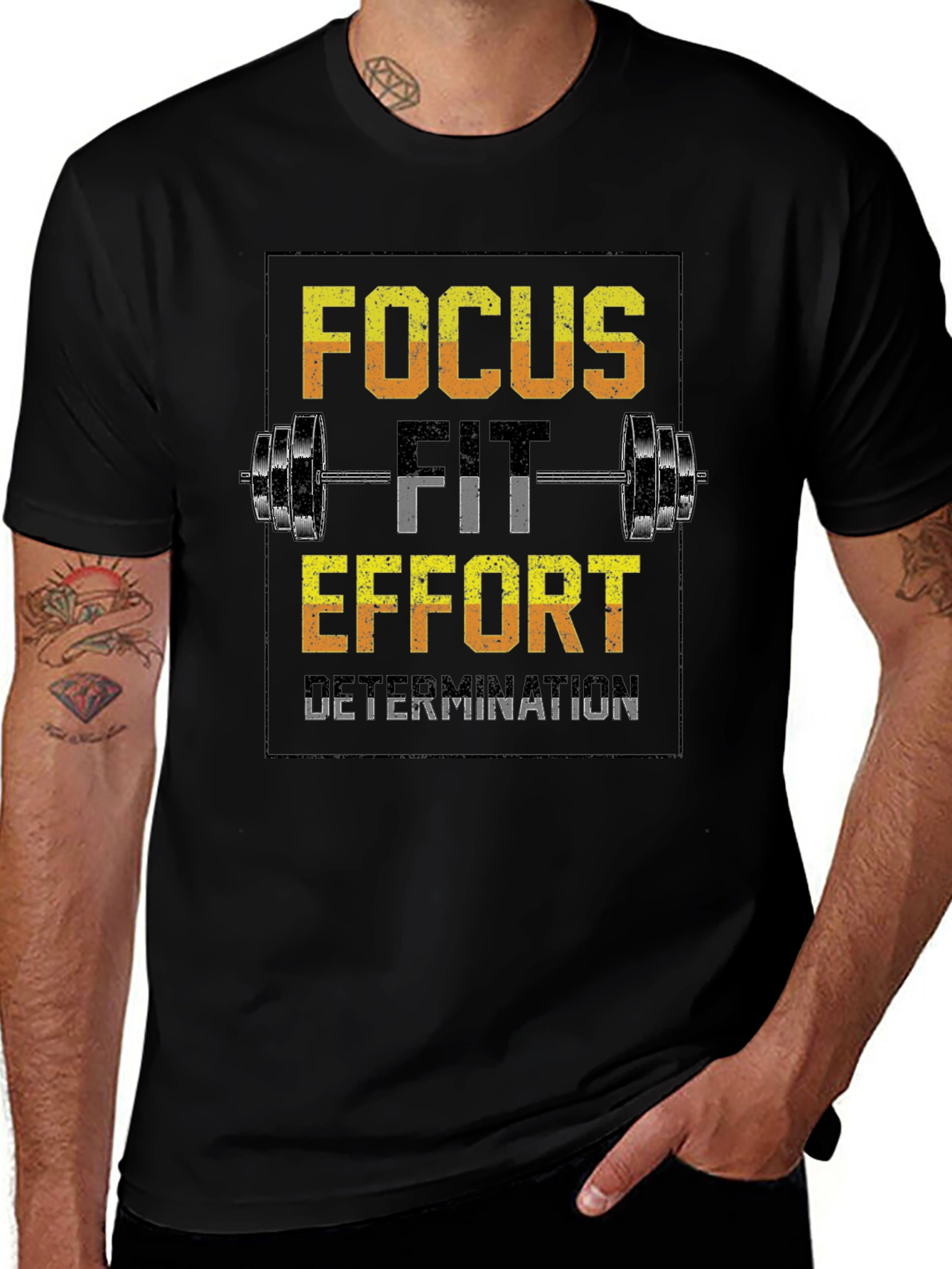 Focus Fit Effort Gym Workout T-Shirt