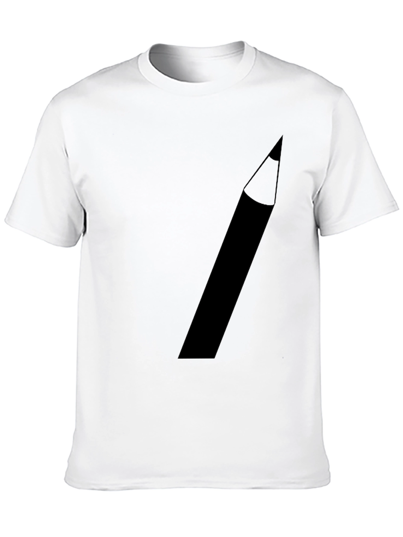 Pencil Graphic Black T-Shirt - Casual Style