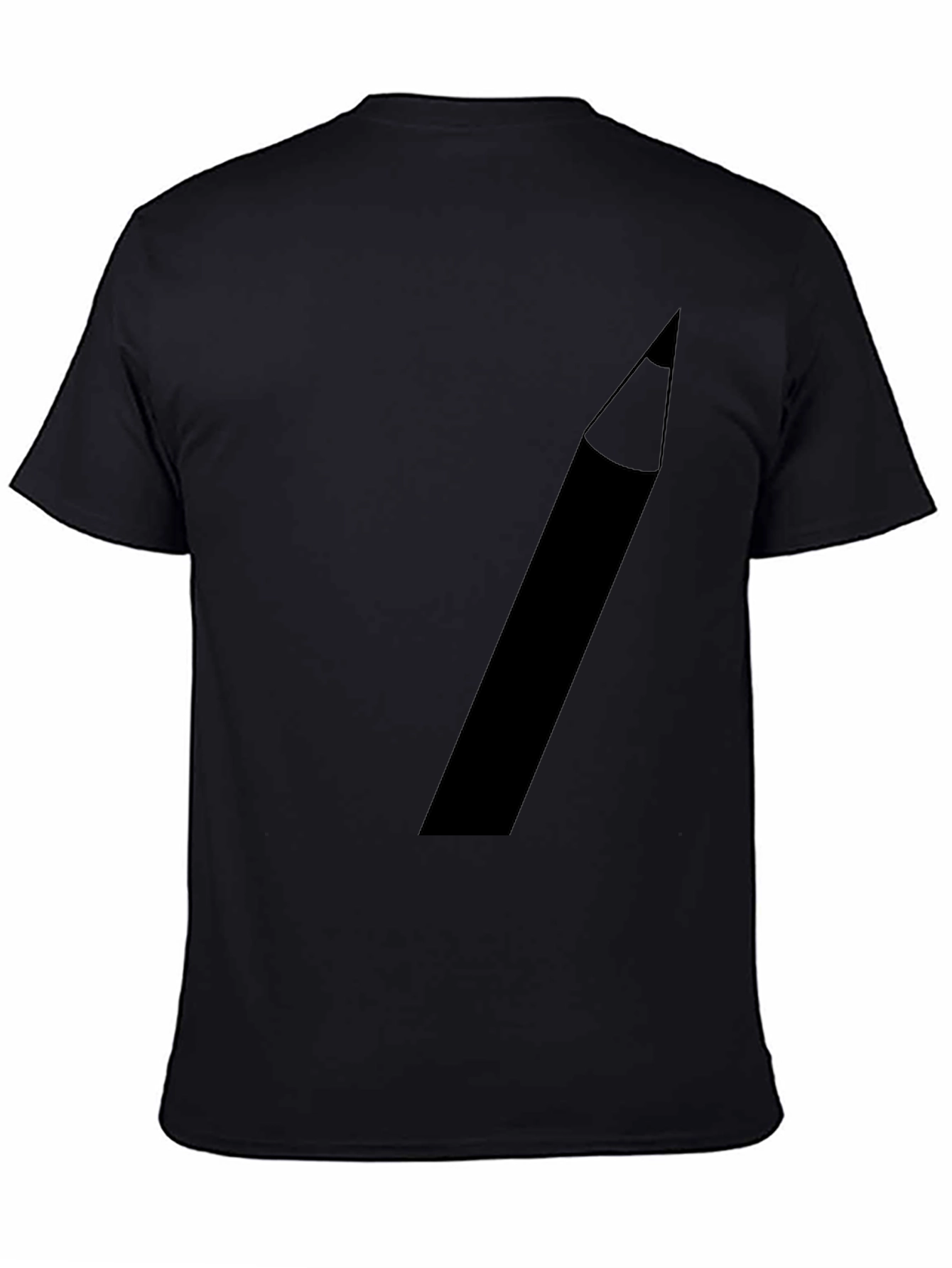 Pencil Graphic Black T-Shirt - Casual Style