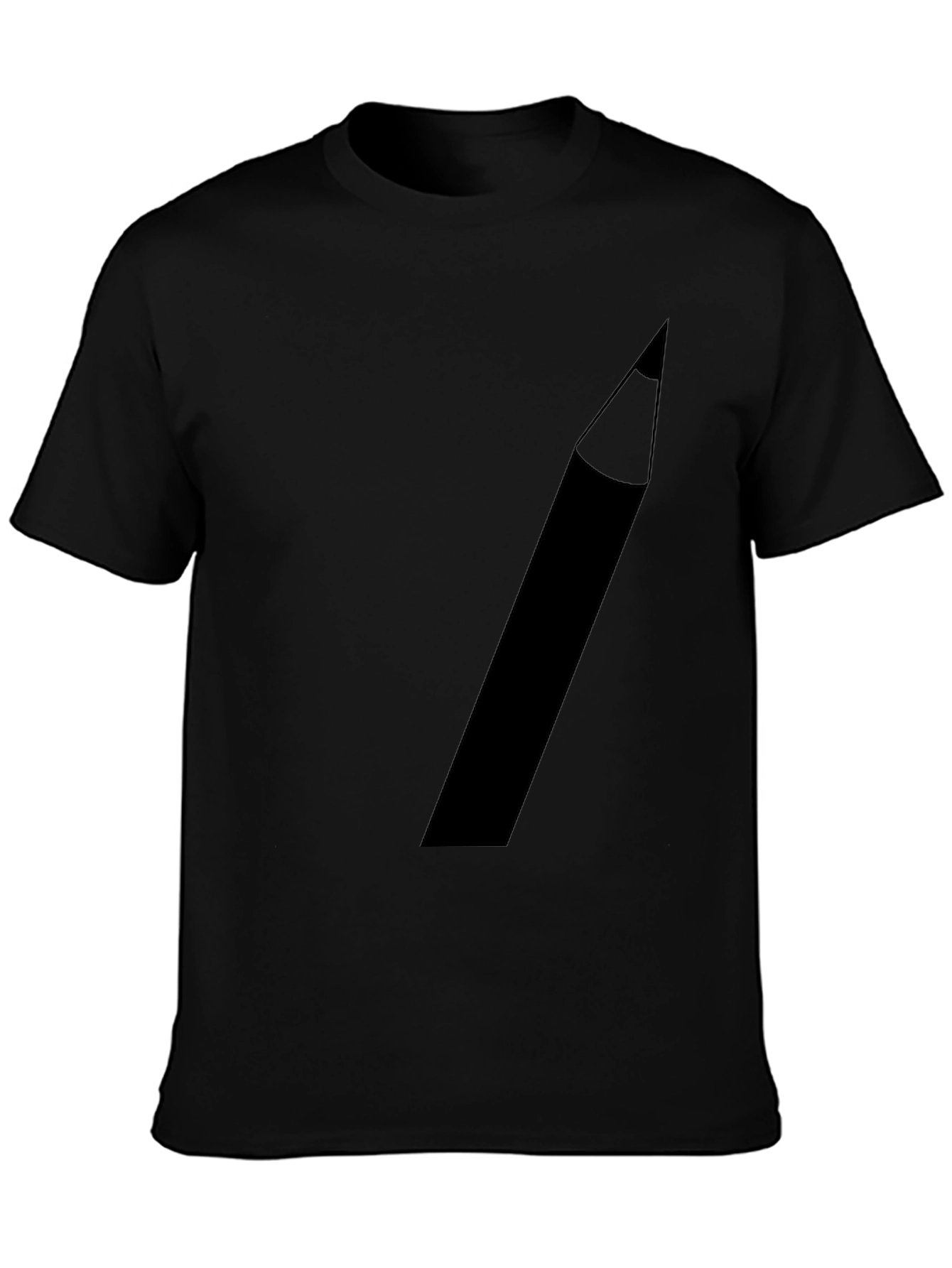 Pencil Graphic Black T-Shirt - Casual Style