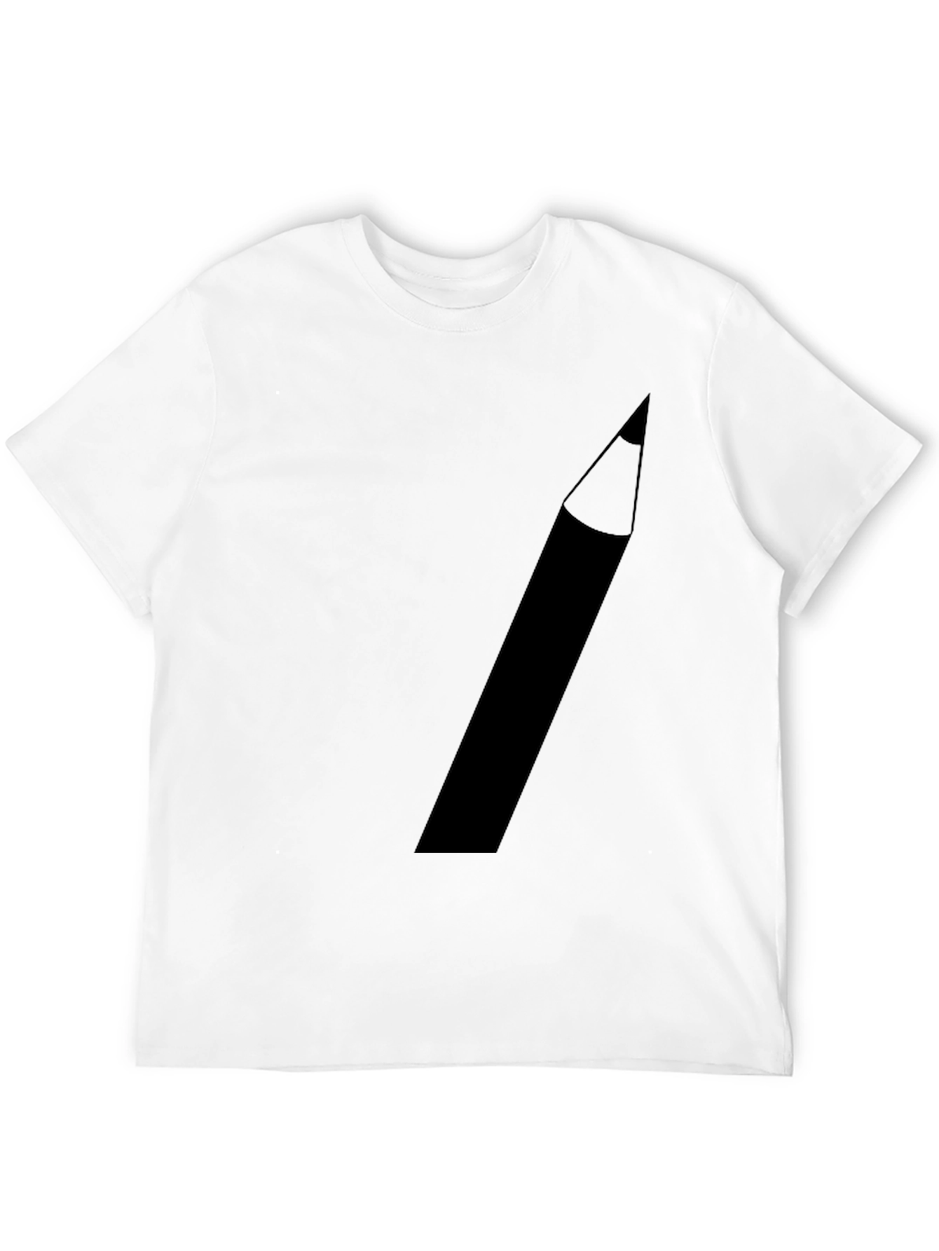 Pencil Graphic Black T-Shirt - Casual Style