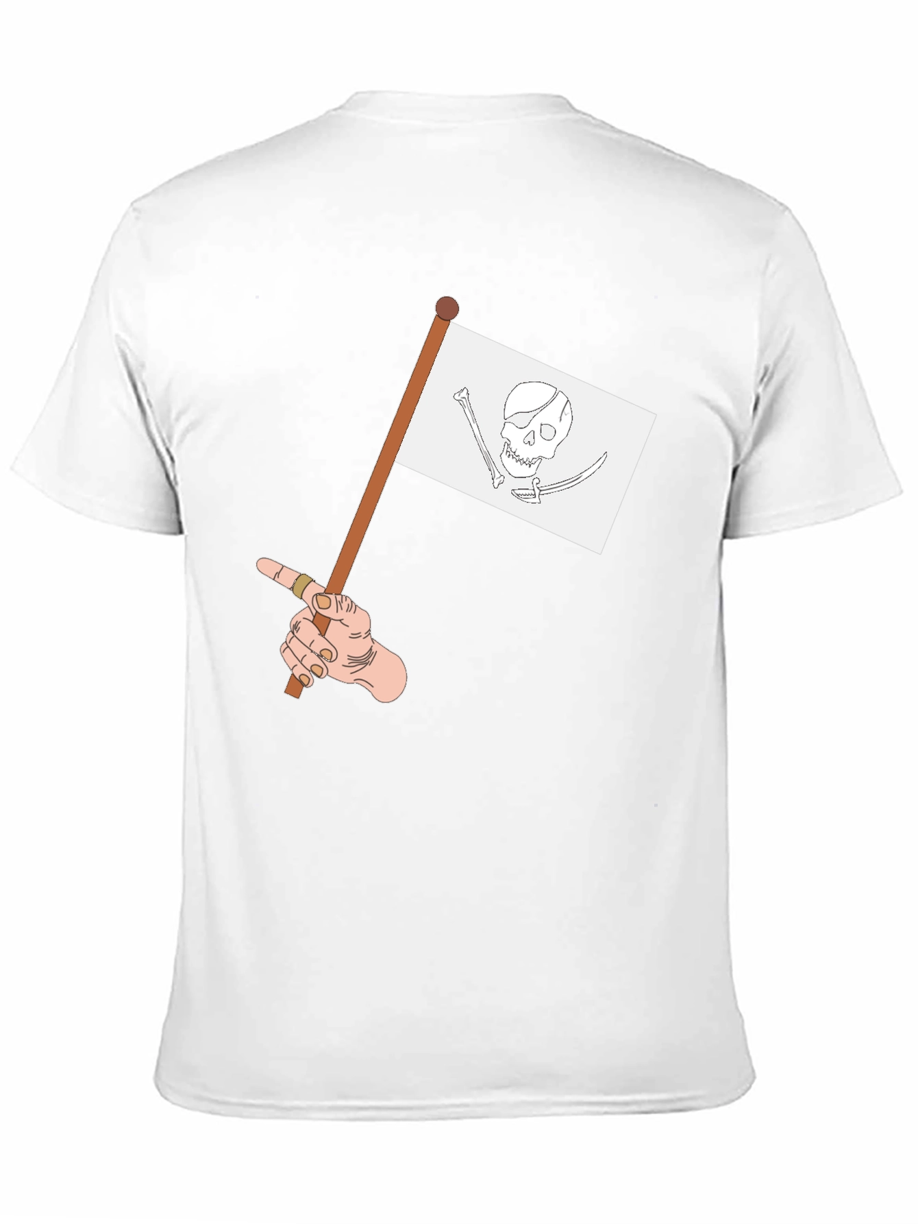 Pirate Flag Graphic Tee - Casual Black T-Shirt