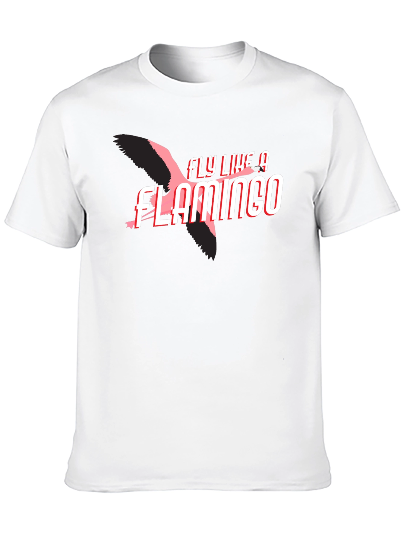 Fly Like a Flamingo Graphic Tee - Black