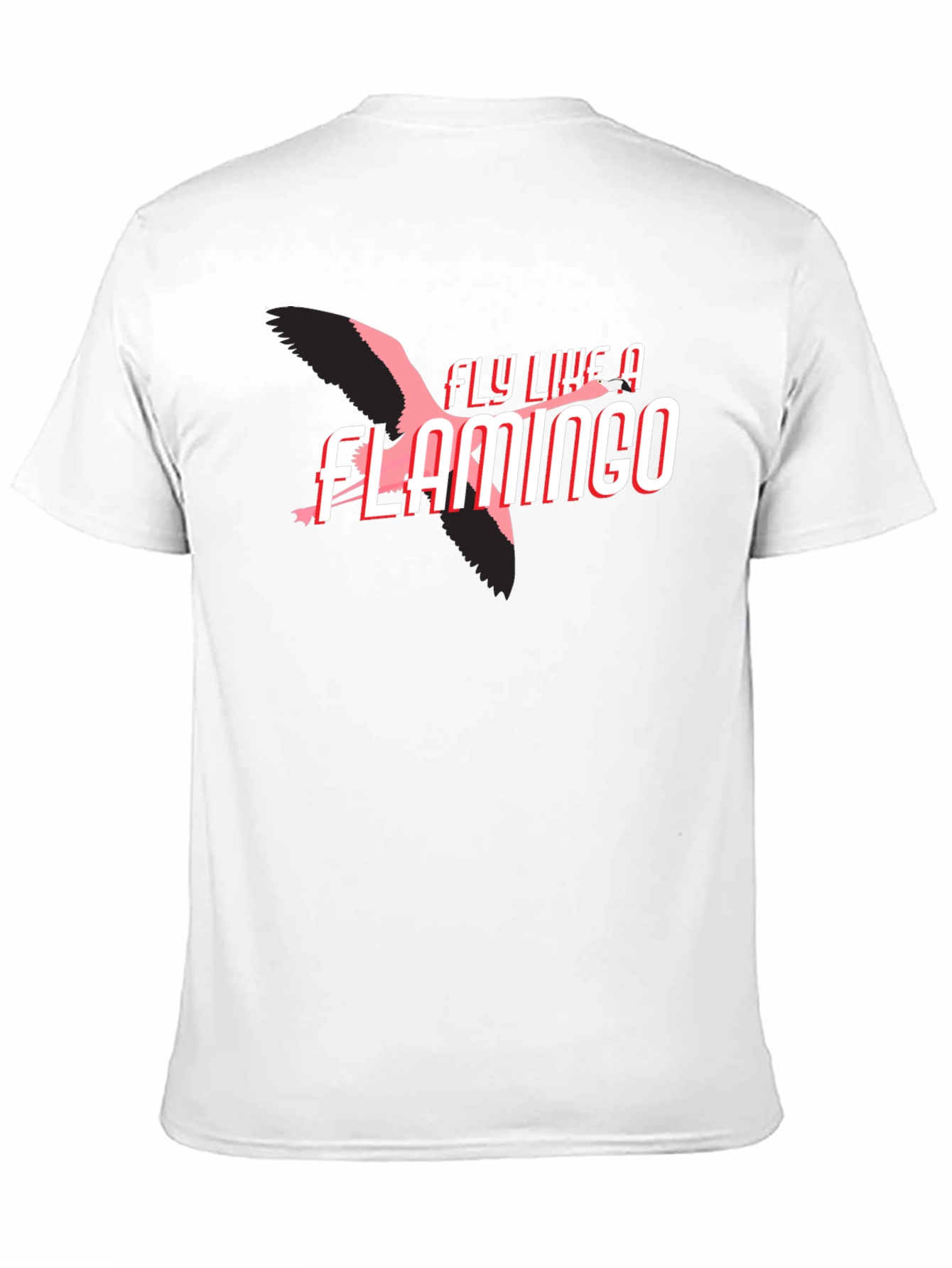 Fly Like a Flamingo Graphic Tee - Black