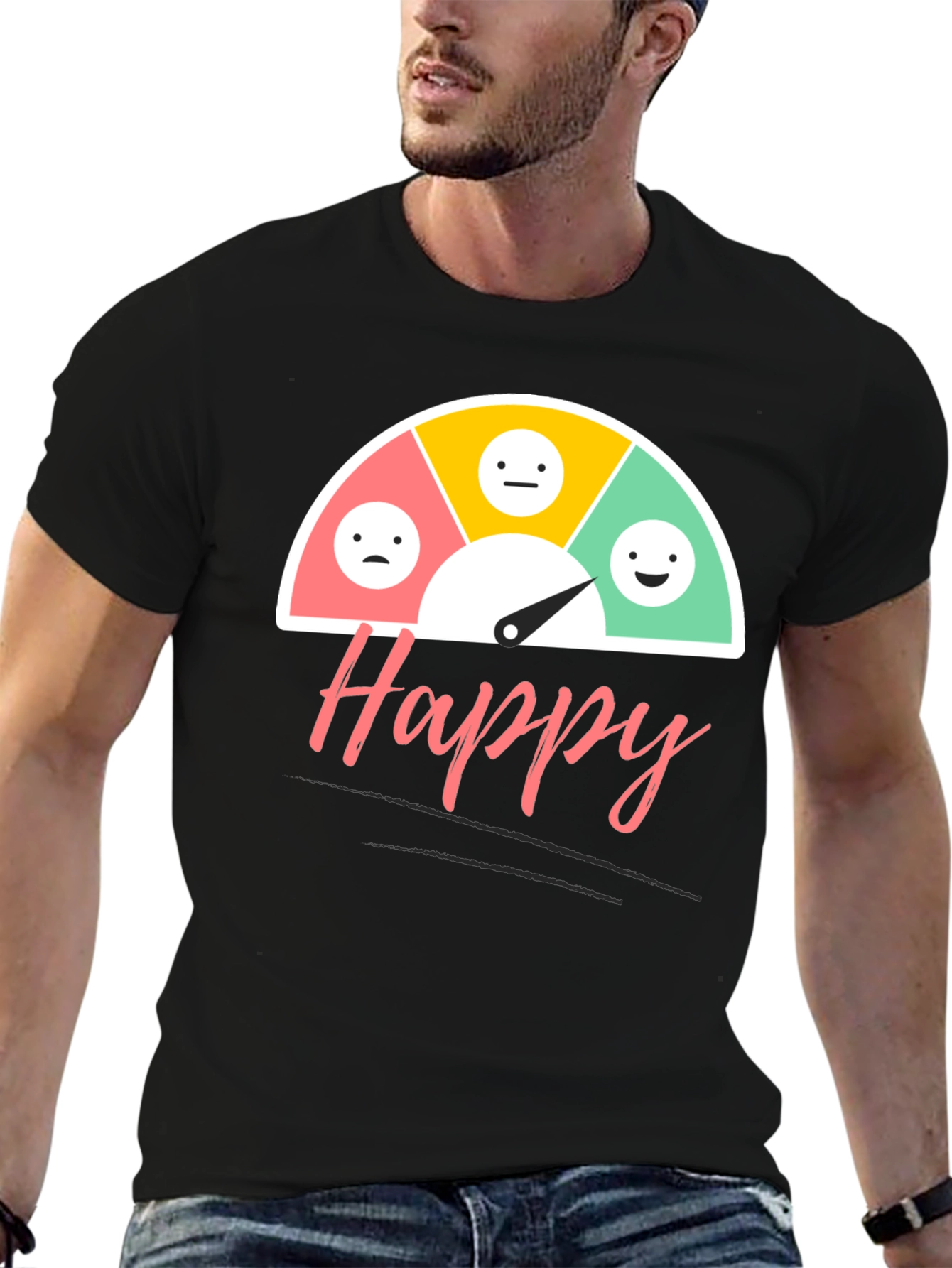 Happy Mood Gauge T-Shirt - Express Your Feelings!