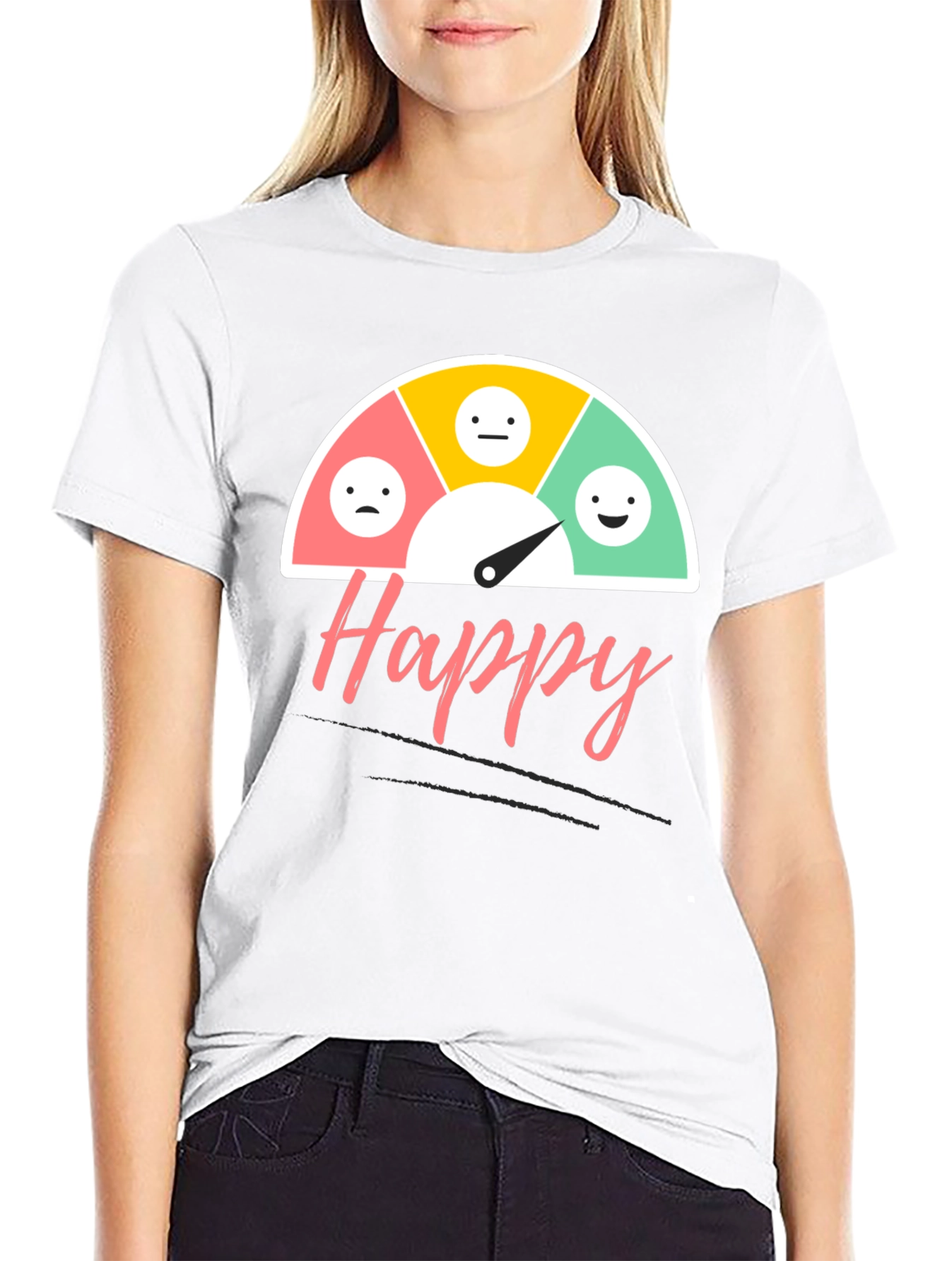 Happy Mood Gauge T-Shirt - Express Your Feelings!