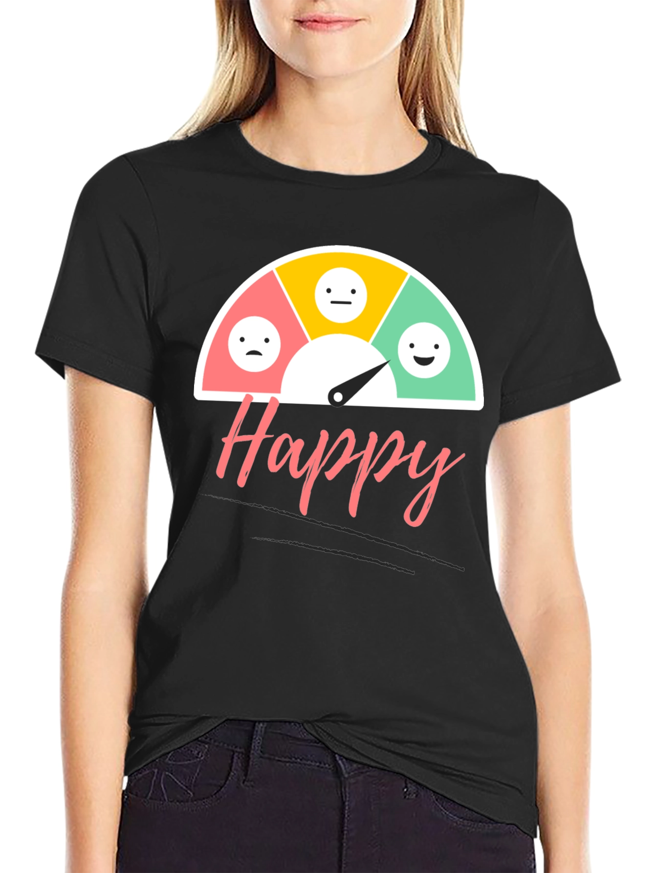 Happy Mood Gauge T-Shirt - Express Your Feelings!
