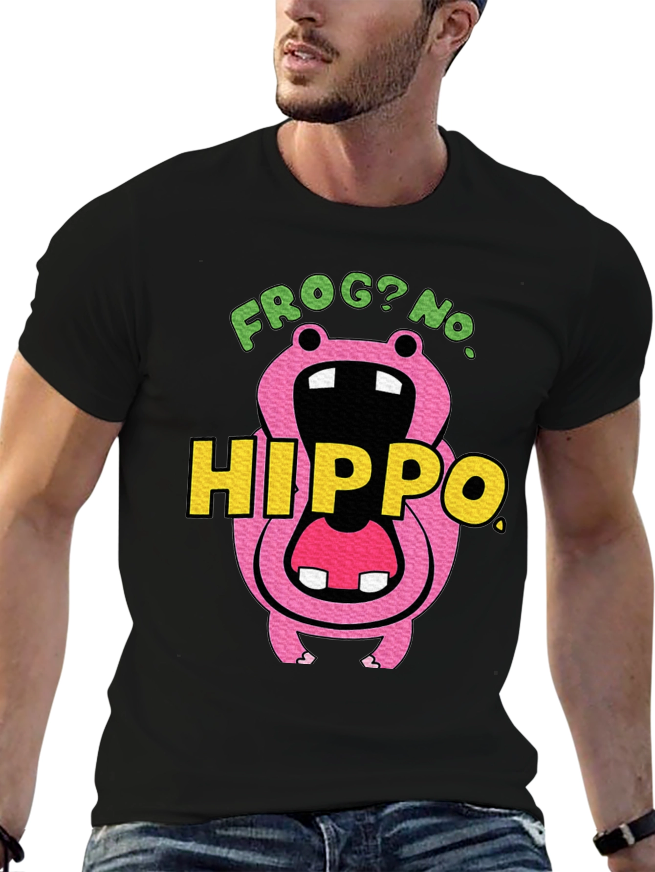 Frog? No. Hippo T-Shirt Funny Graphic Tee