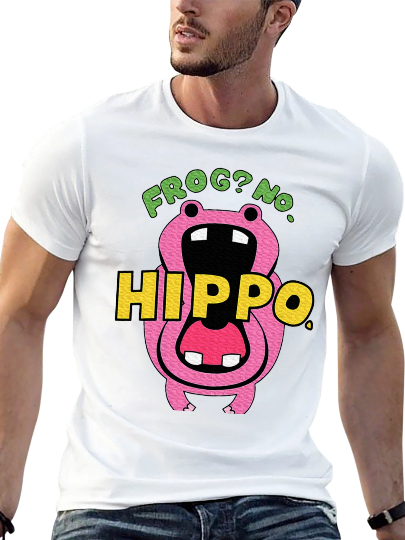 Frog? No. Hippo T-Shirt Funny Graphic Tee