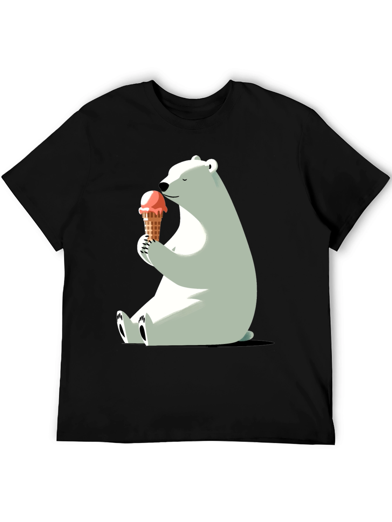 Polar Bear Ice Cream Graphic T-Shirt