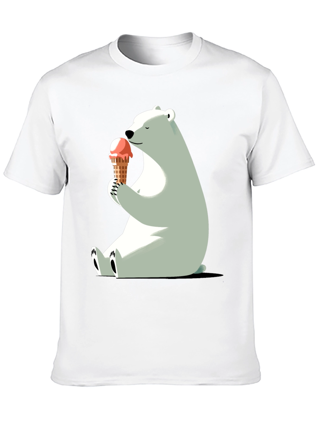 Polar Bear Ice Cream Graphic T-Shirt