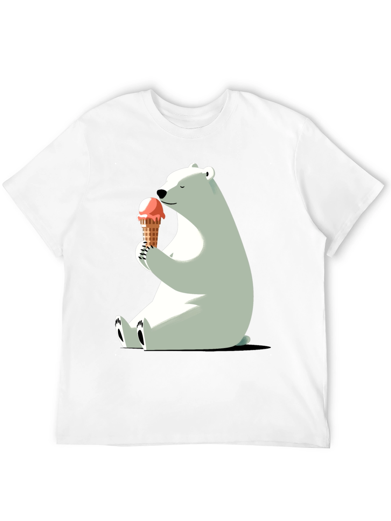 Polar Bear Ice Cream Graphic T-Shirt