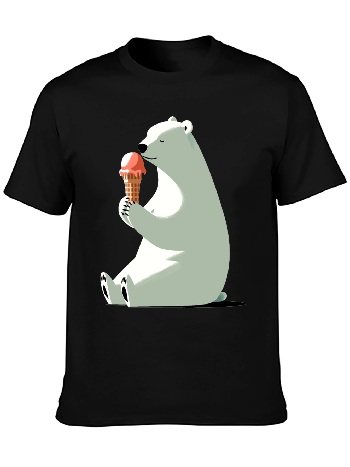 Polar Bear Ice Cream Graphic T-Shirt