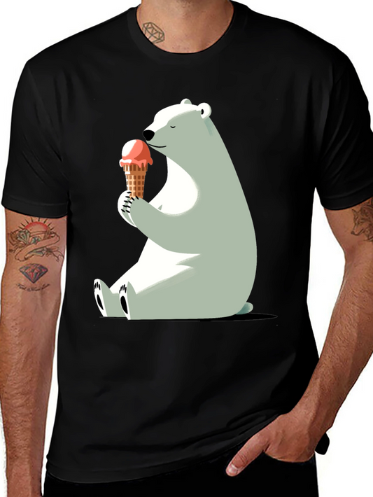 Polar Bear Ice Cream Graphic T-Shirt