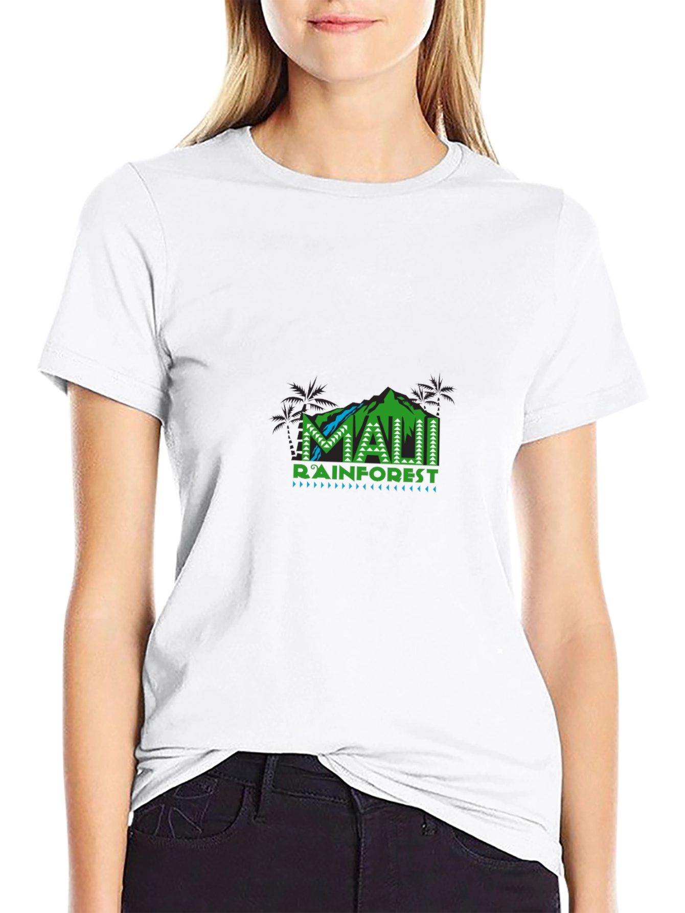 Maui Rainforest Graphic Black T-Shirt