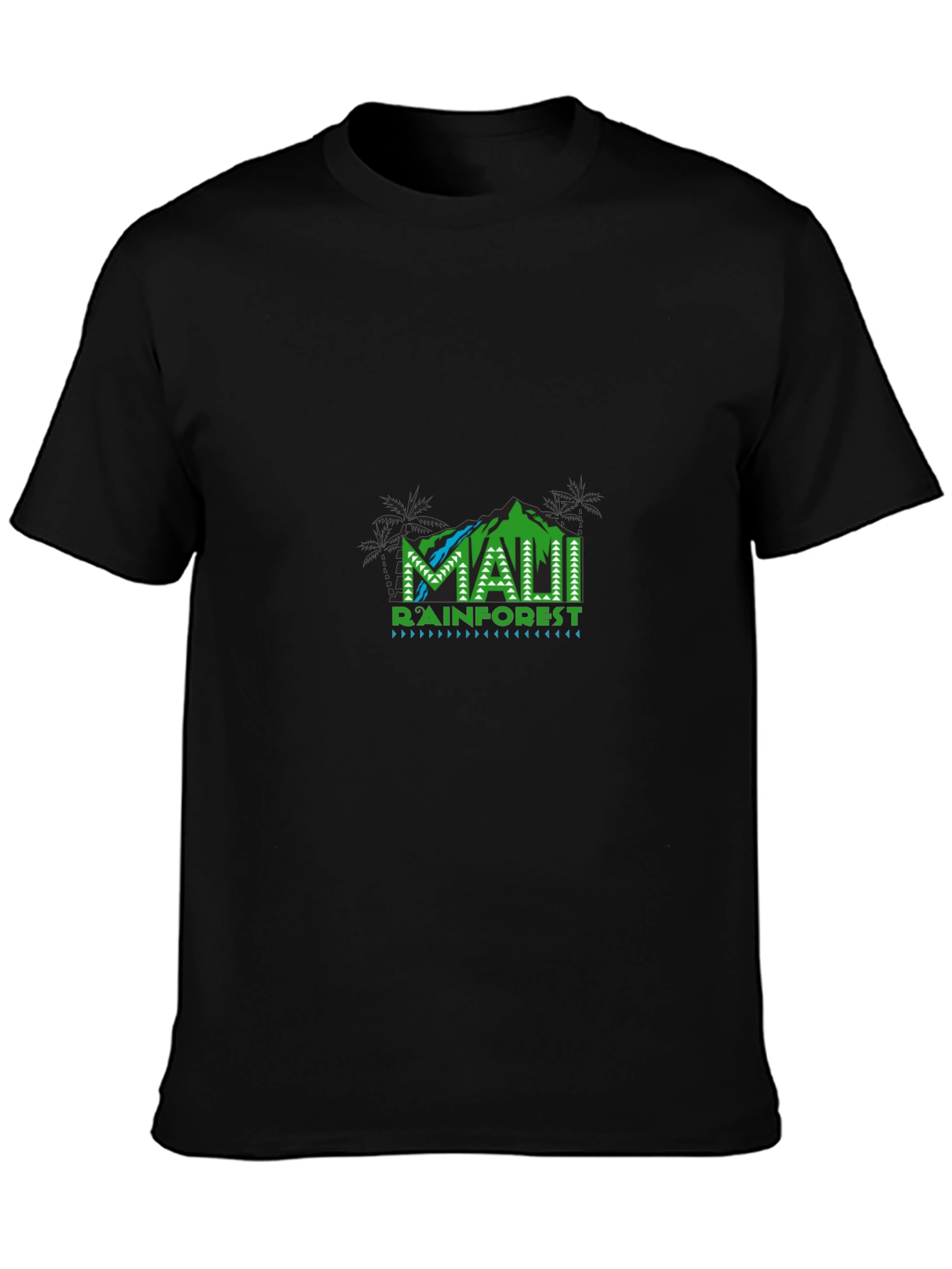 Maui Rainforest Graphic Black T-Shirt