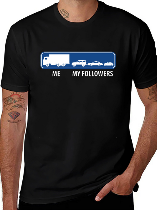 Truck vs. Cars T-Shirt - Me vs. My Followers Graphic Tee