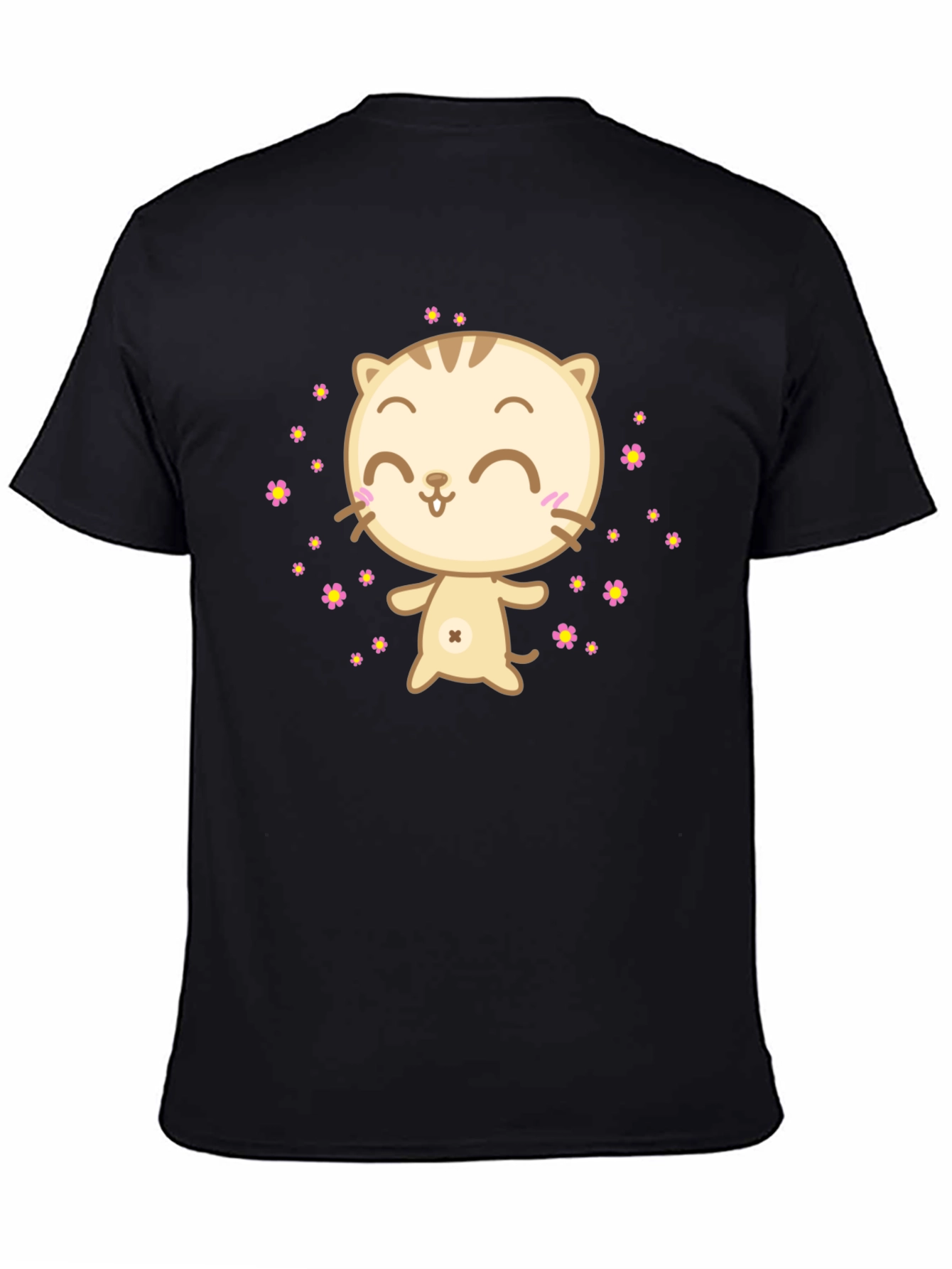 Cute Cat T-Shirt - Black Graphic Tee