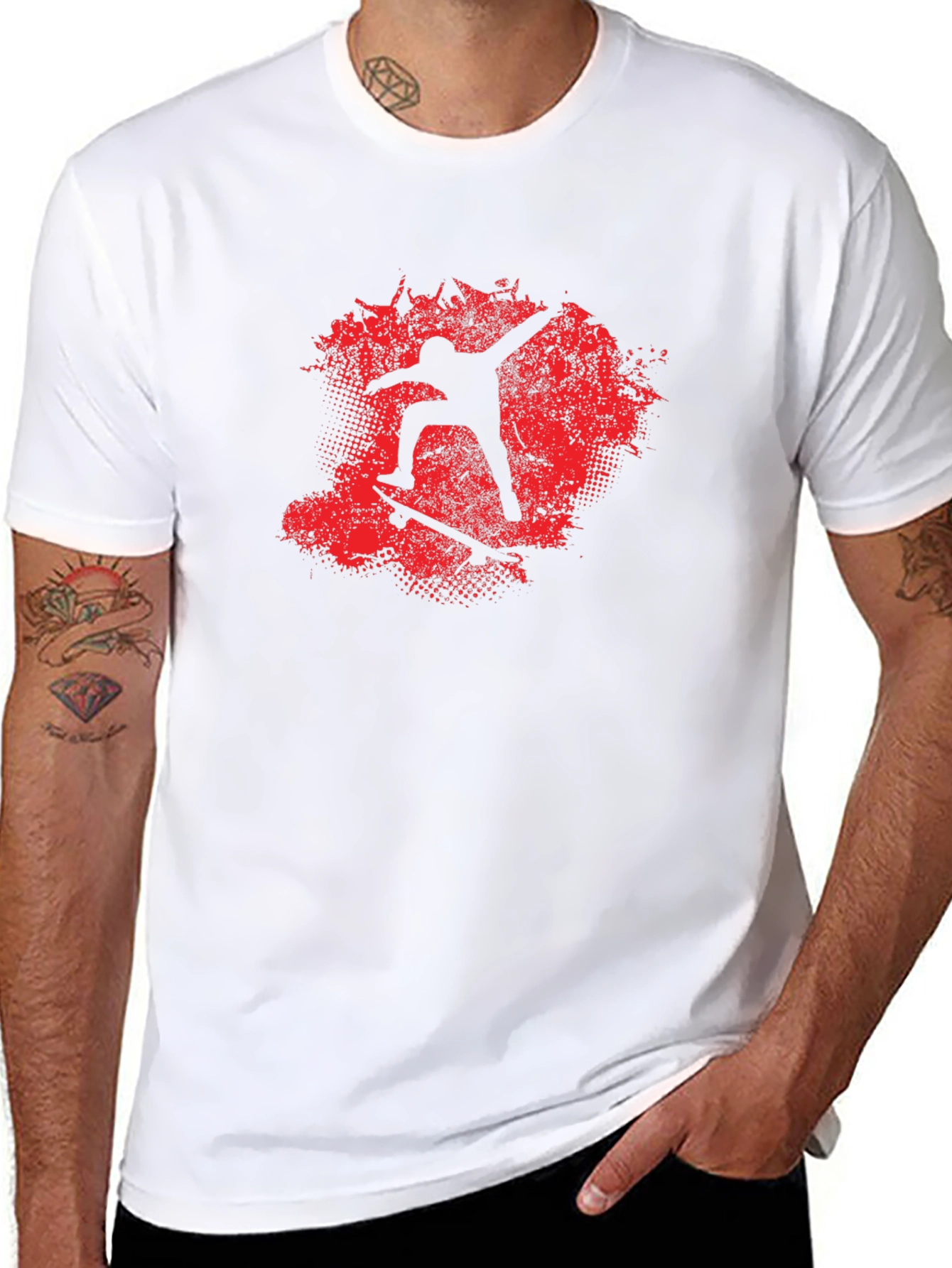 Skateboarding Silhouette Graphic T-Shirt