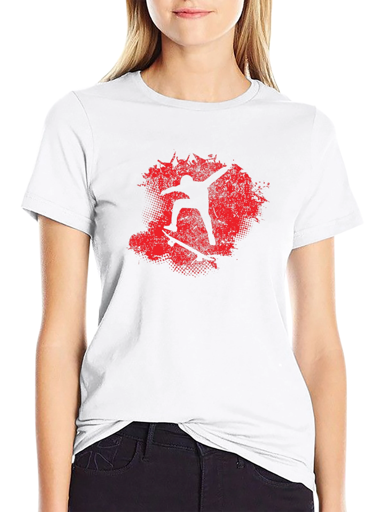 Skateboarding Silhouette Graphic T-Shirt