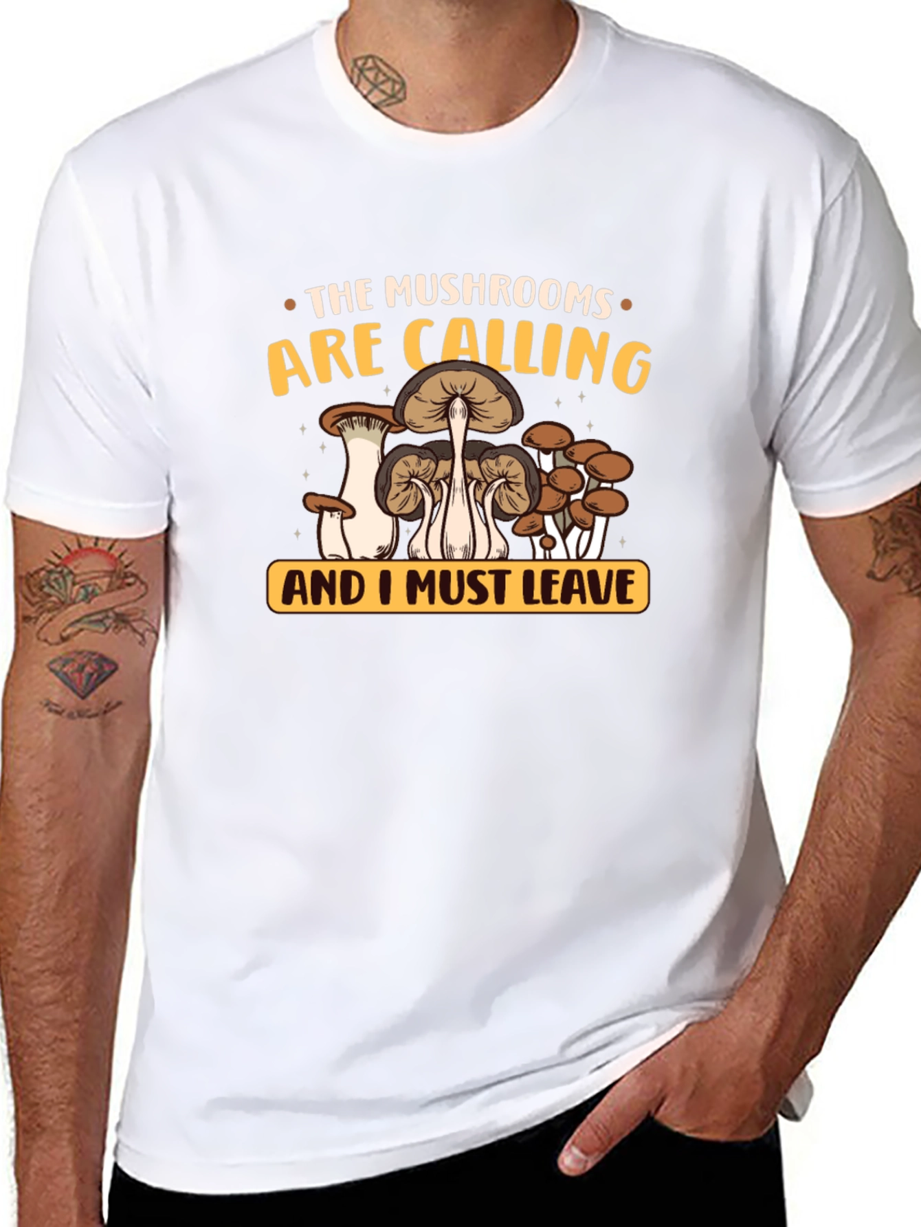 Mushroom Calling Graphic Tee - Nature Lovers T-Shirt