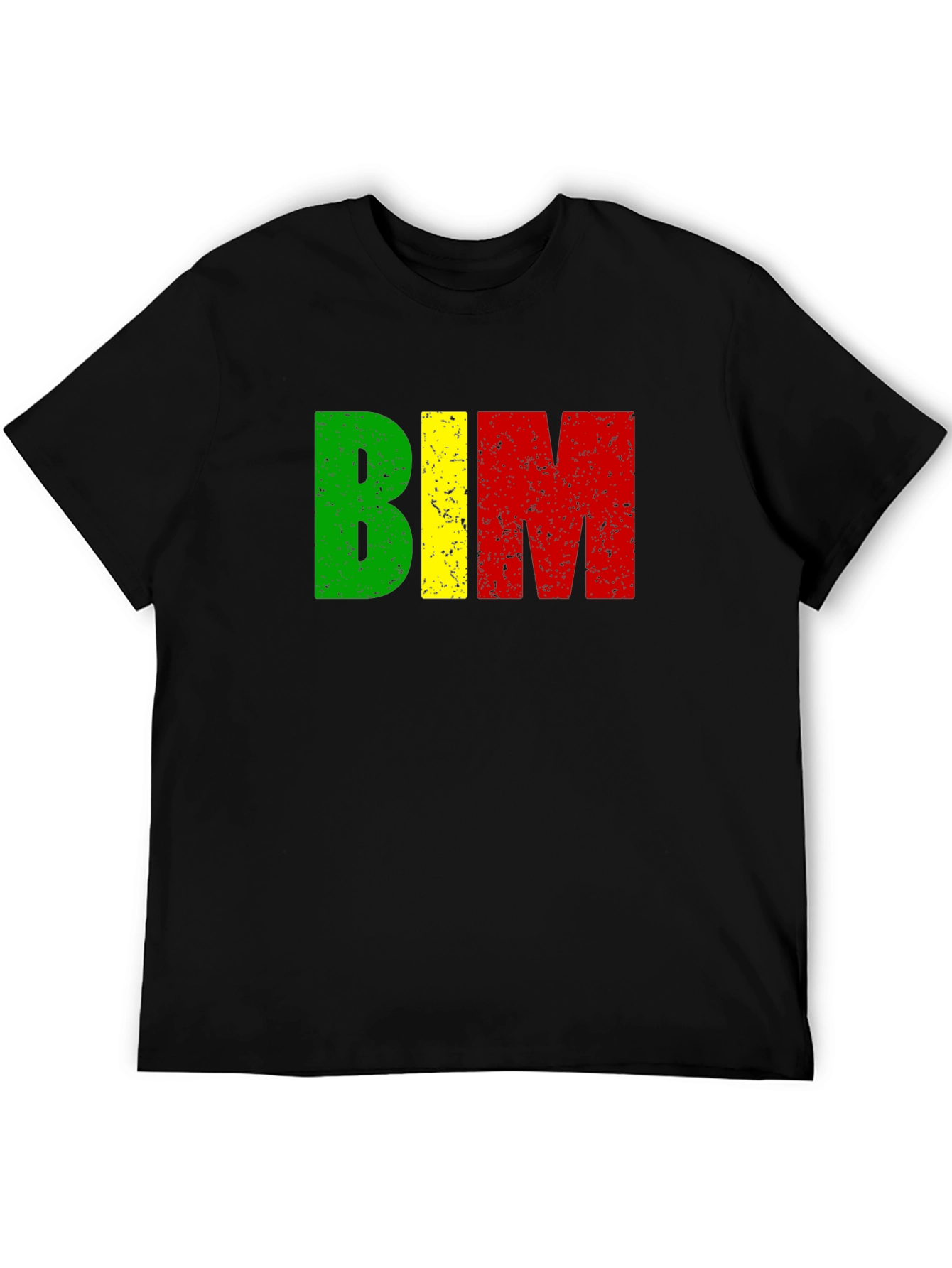 BIM Letters T-Shirt - Green Yellow and Red