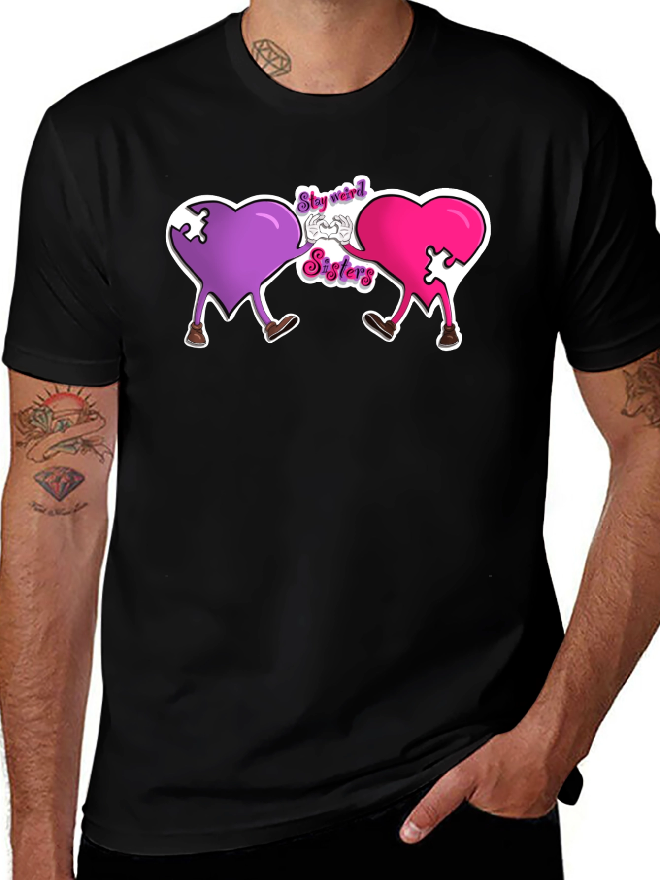Stay Weird Sisters Graphic T-Shirt
