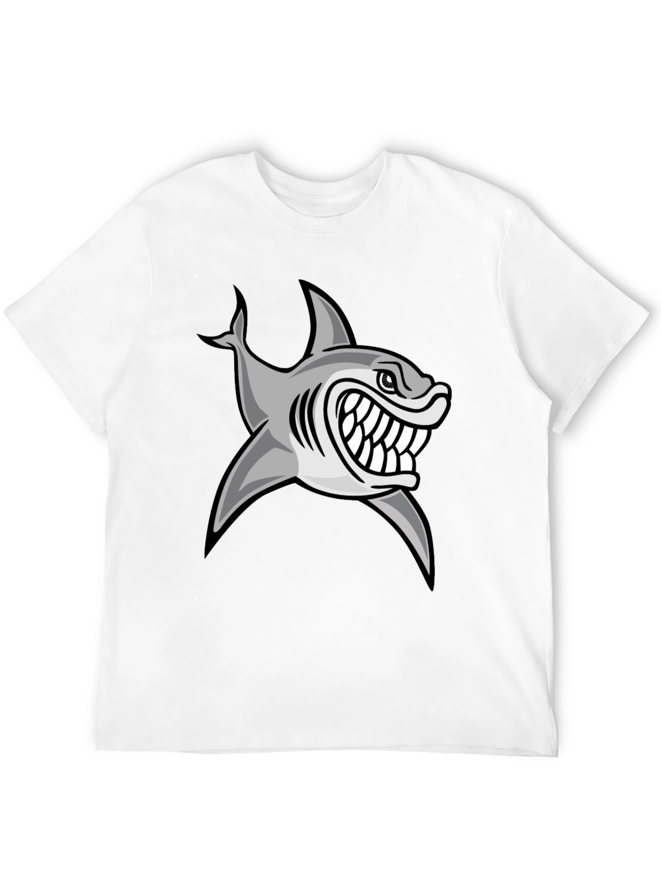 Shark Attack Graphic Tee - Mens Black T-Shirt