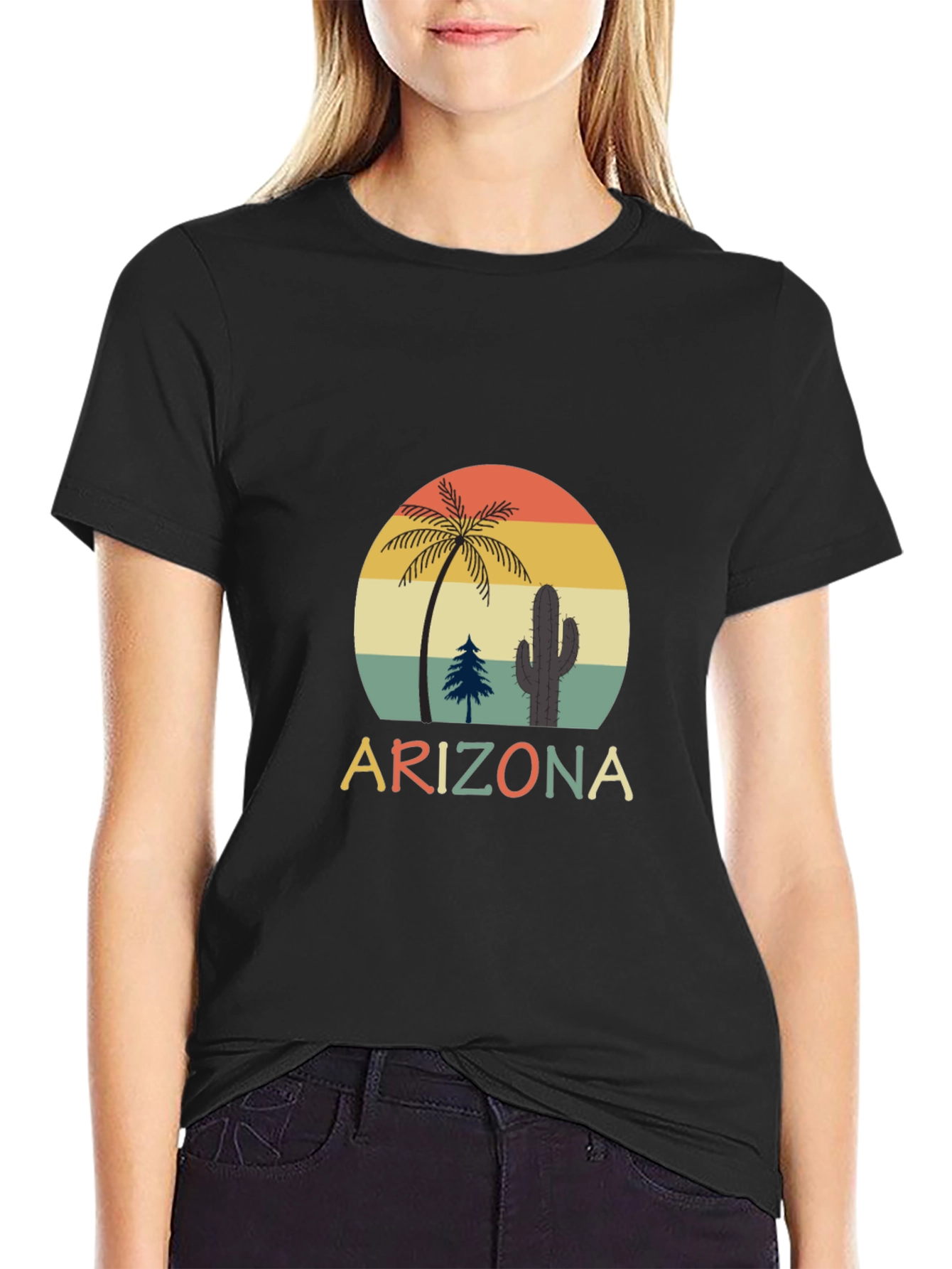 Retro Arizona T-Shirt - Desert Sunset Graphic Tee