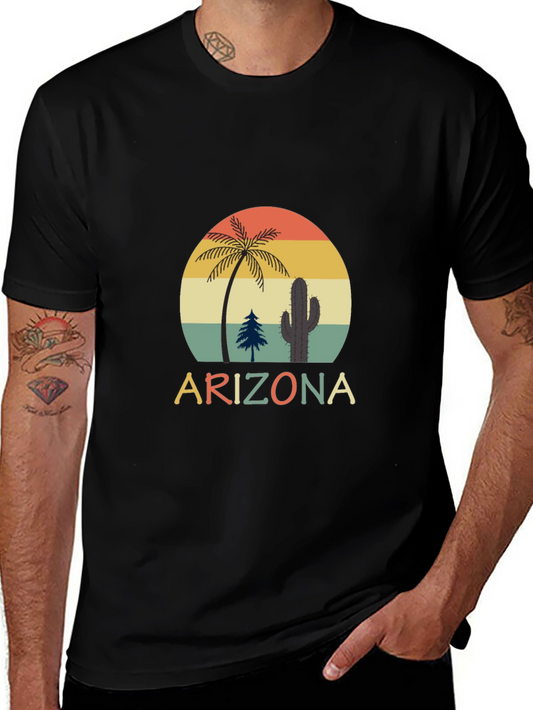 Retro Arizona T-Shirt - Desert Sunset Graphic Tee