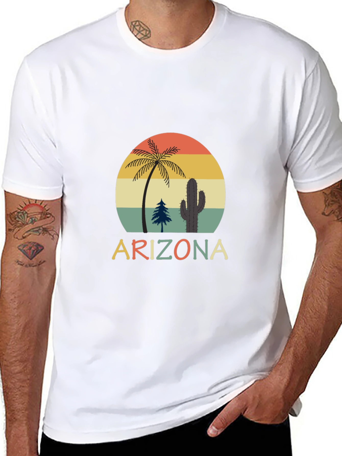 Retro Arizona T-Shirt - Desert Sunset Graphic Tee