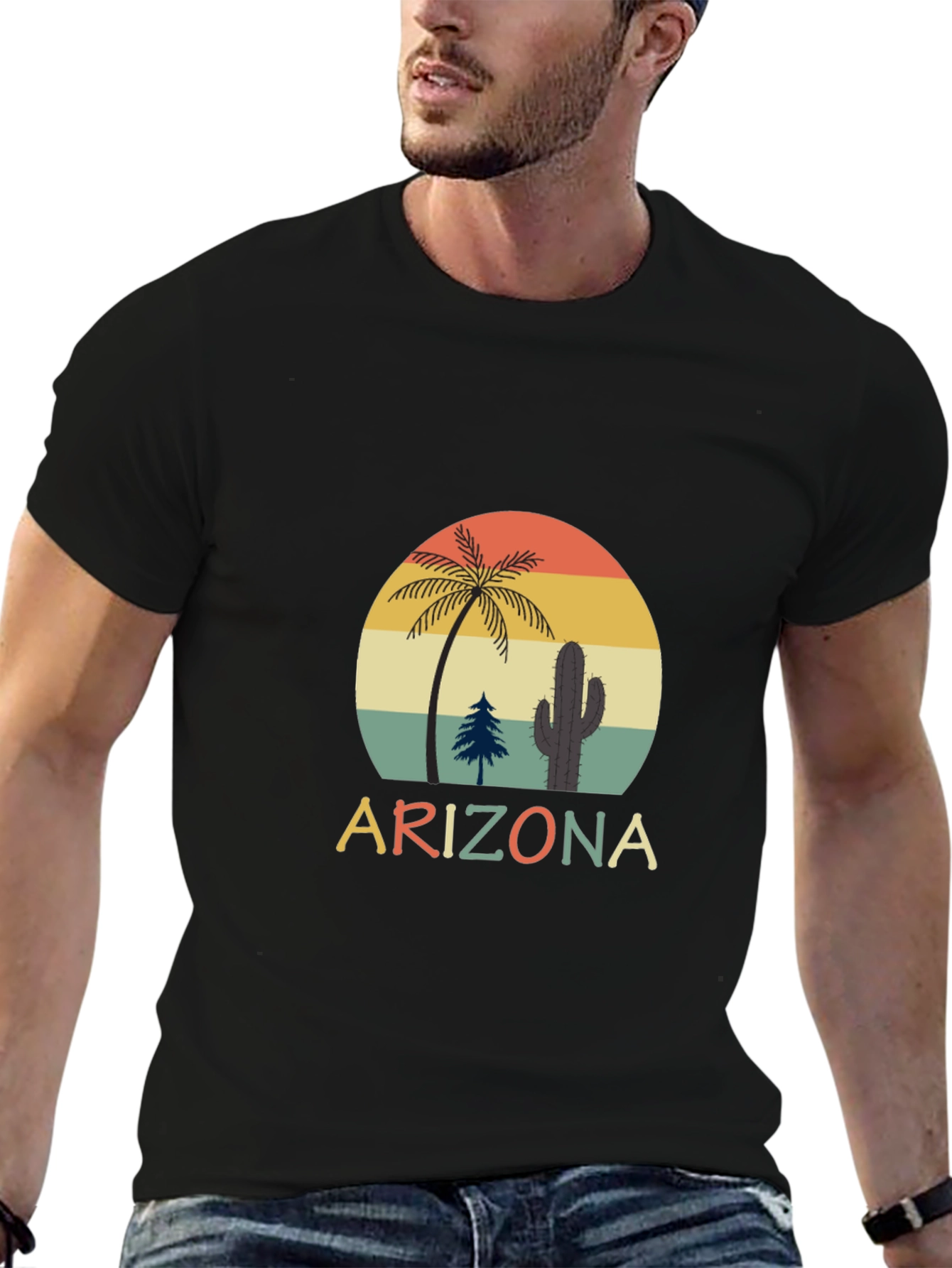 Retro Arizona T-Shirt - Desert Sunset Graphic Tee
