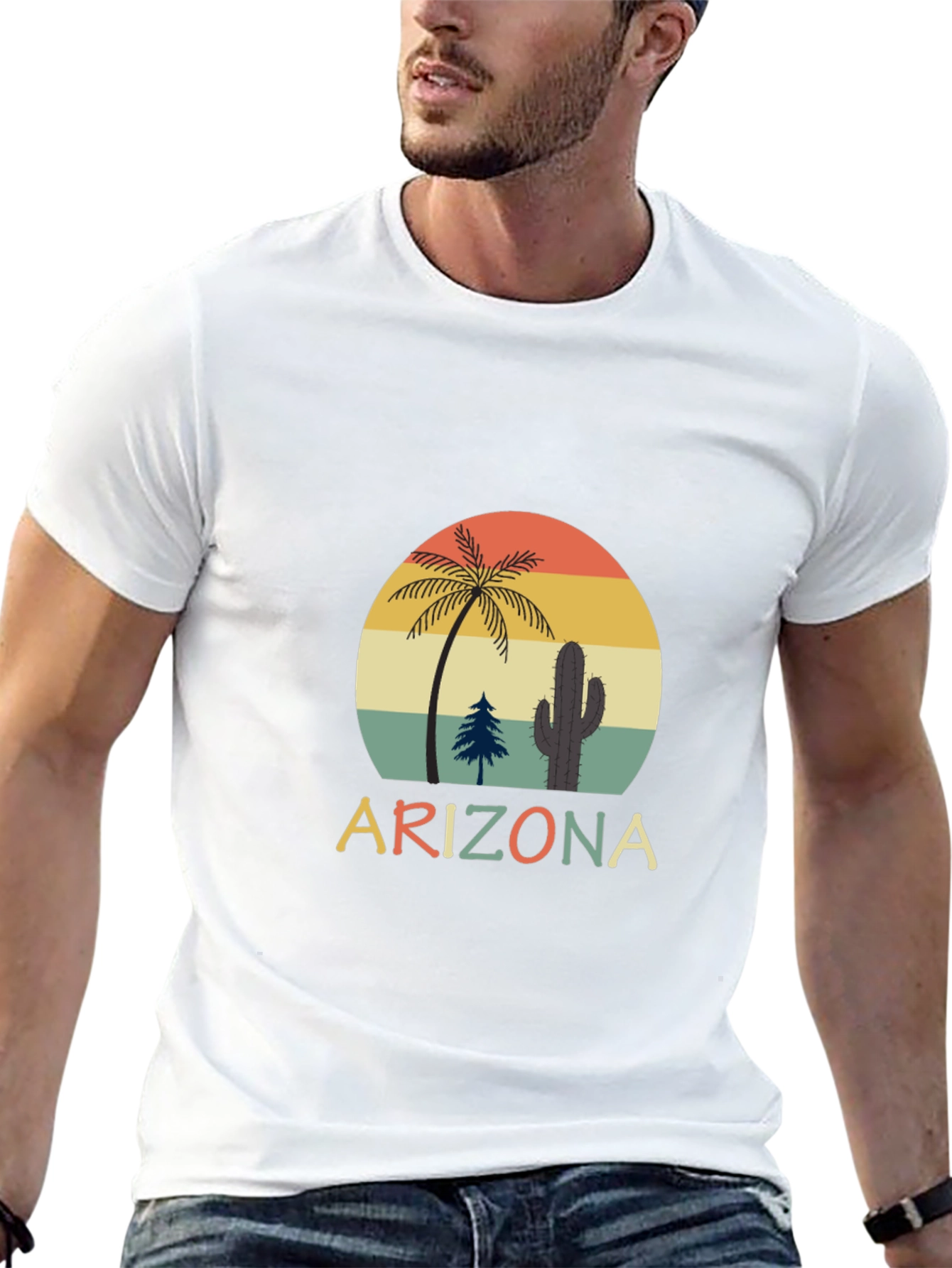 Retro Arizona T-Shirt - Desert Sunset Graphic Tee