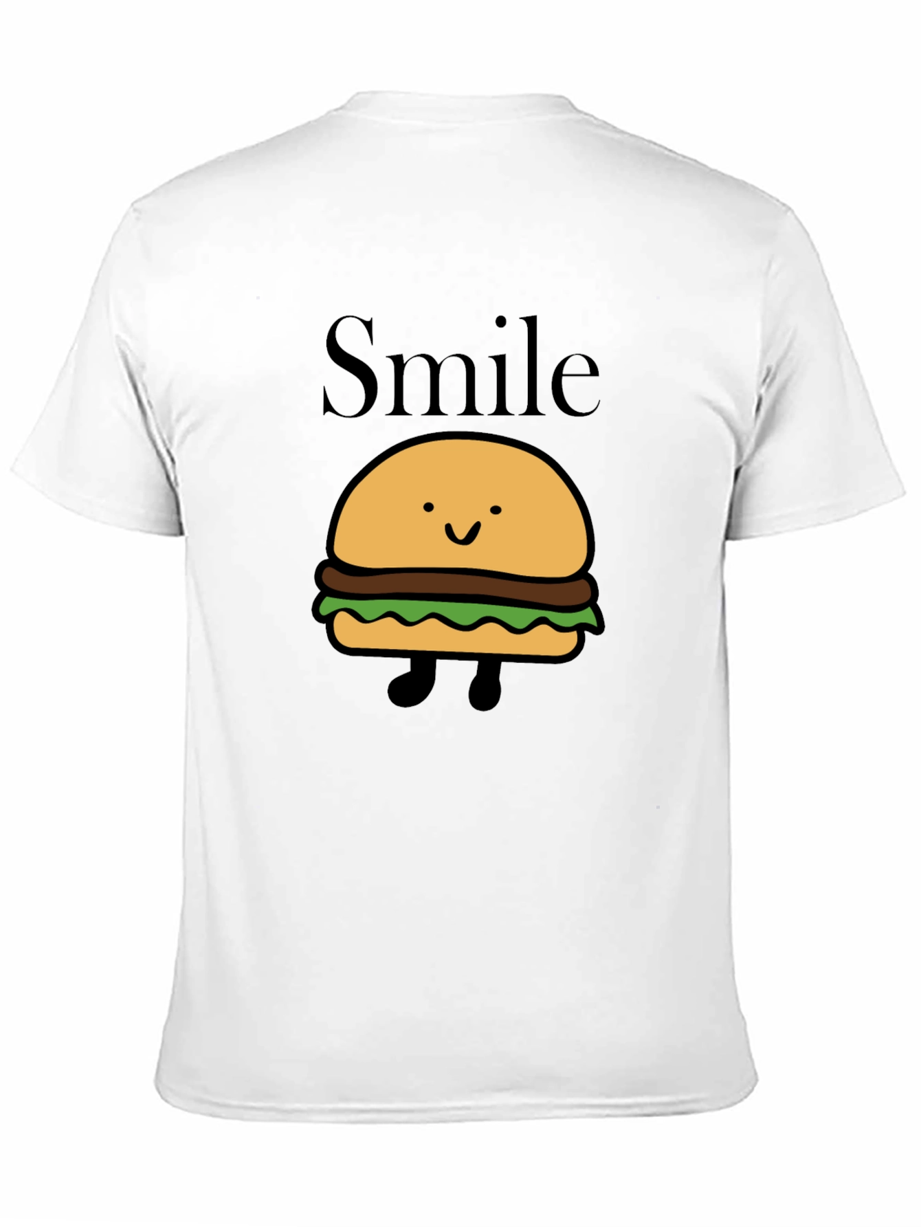 Smile Burger Graphic Black T-Shirt