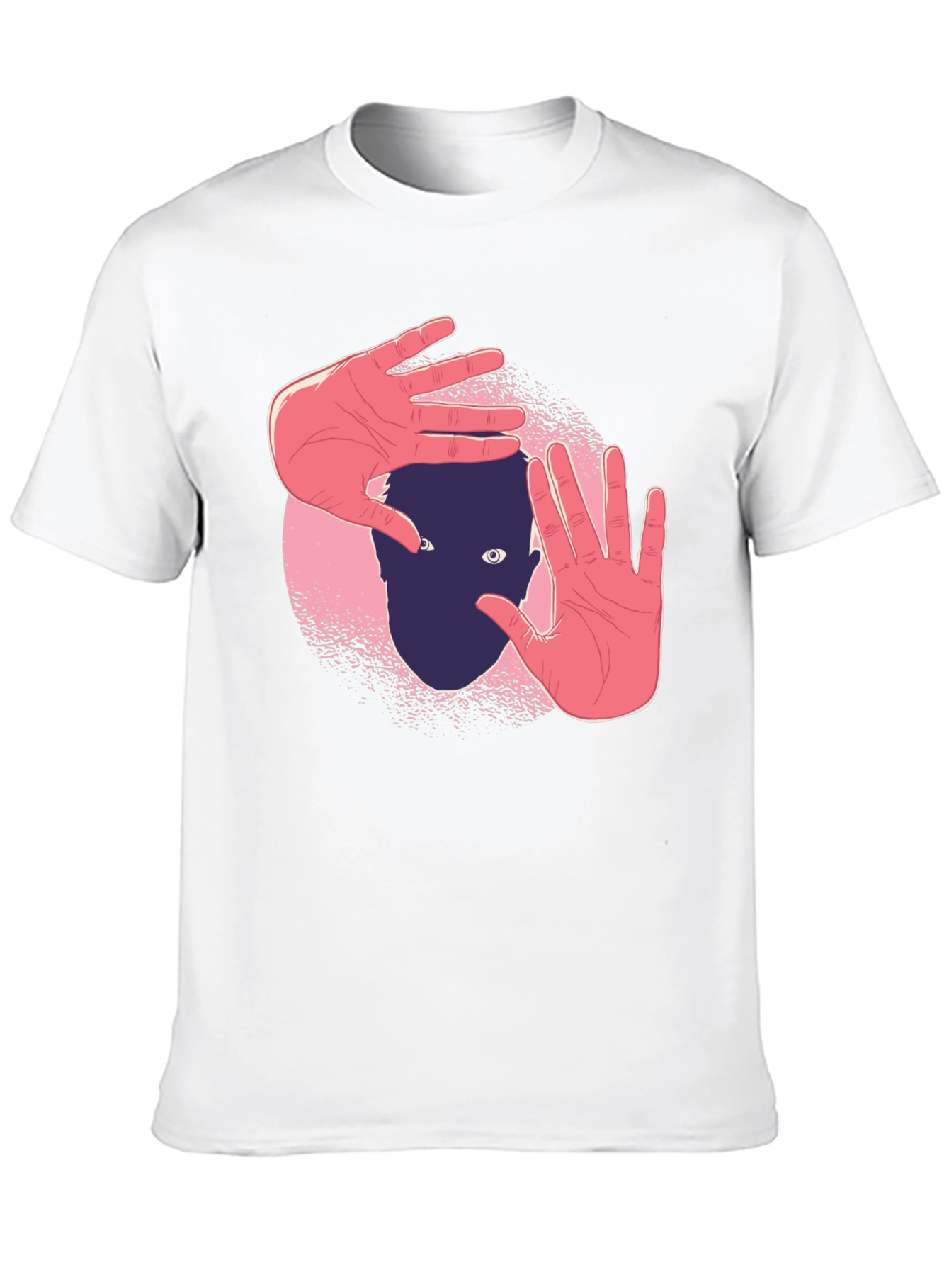 Abstract Hands Graphic Black T-Shirt