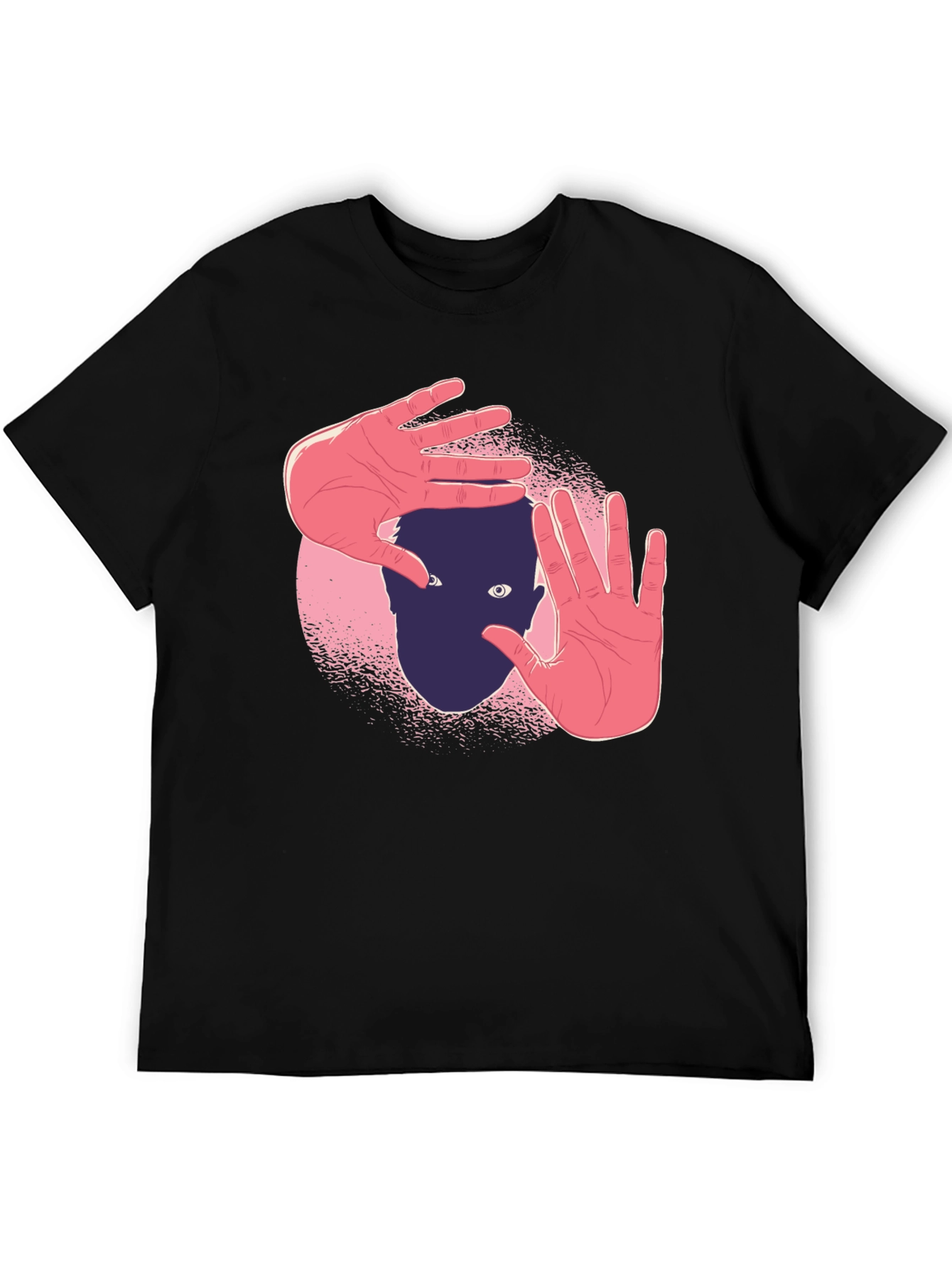 Abstract Hands Graphic Black T-Shirt