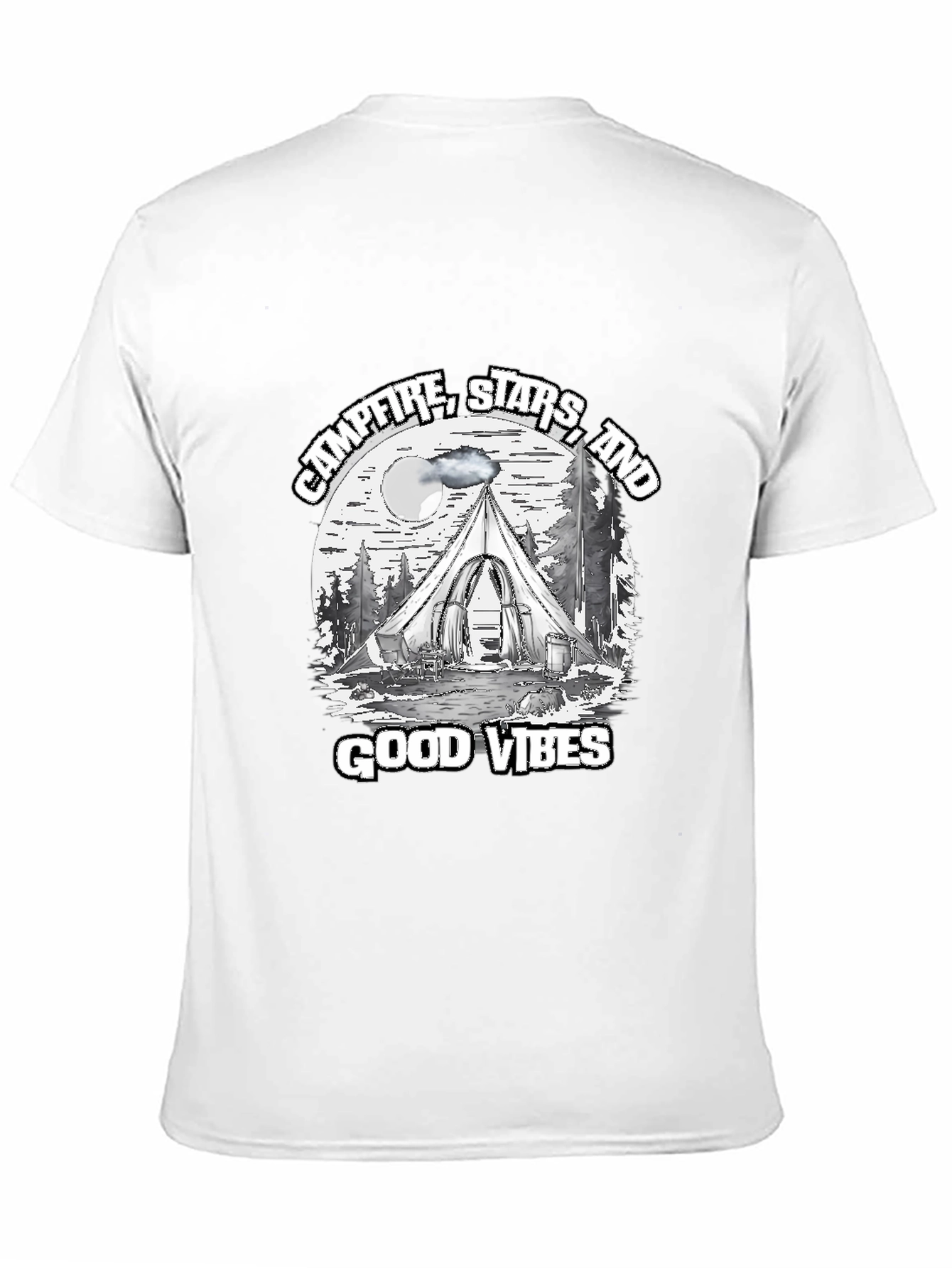Campfire Stars Good Vibes Black T-Shirt