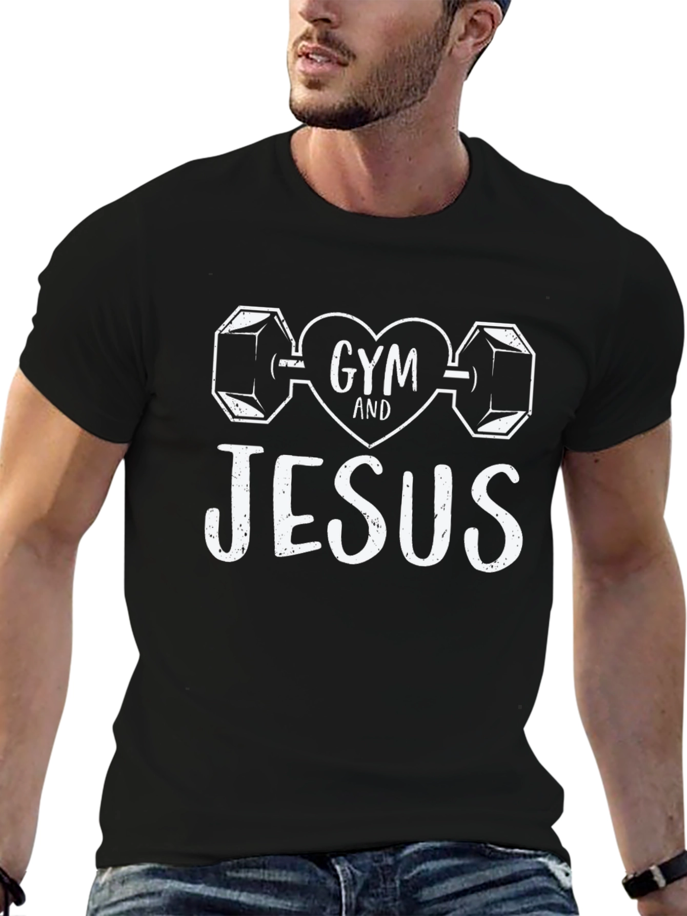 Gym and Jesus T-Shirt - Workout Christian Apparel