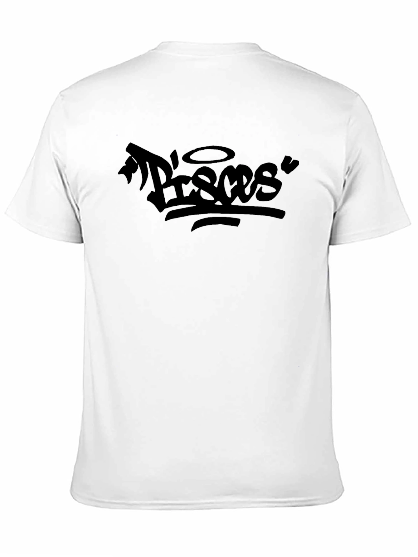 Pisces Zodiac Sign Black Graphic T-Shirt