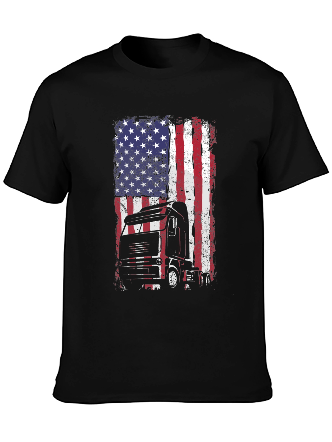 Trucker USA Flag Graphic T-Shirt