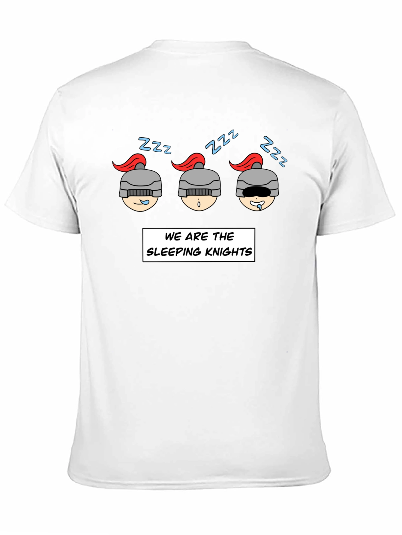 Sleeping Knights Graphic T-Shirt - Funny Cartoon Tee