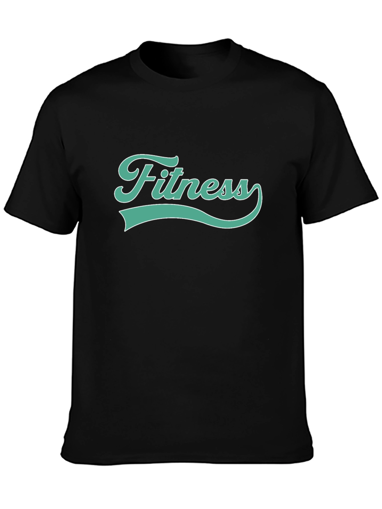Fitness Graphic Tee - Black Cotton