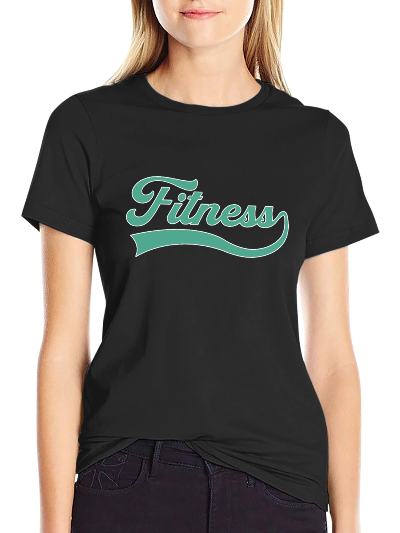 Fitness Graphic Tee - Black Cotton