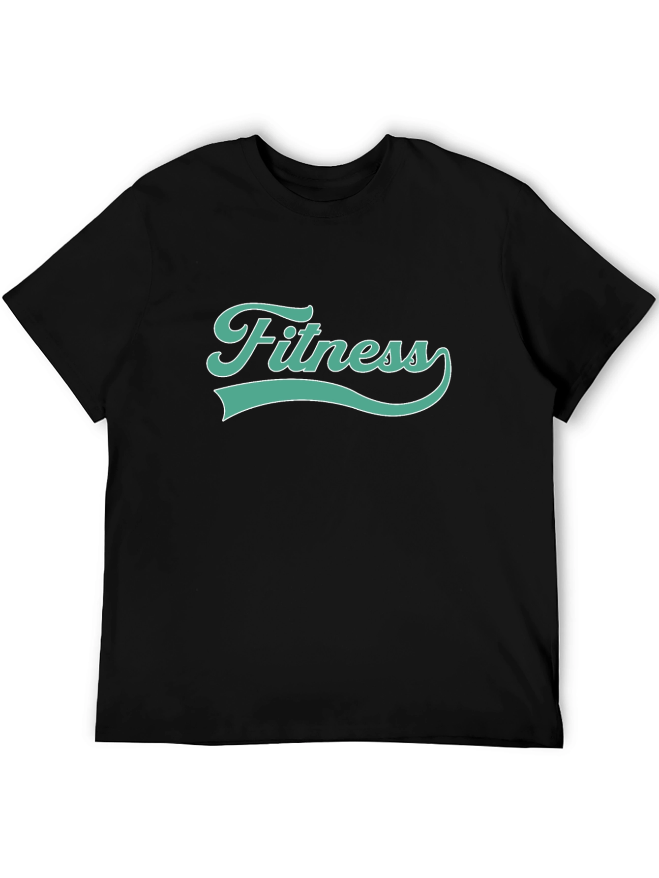 Fitness Graphic Tee - Black Cotton